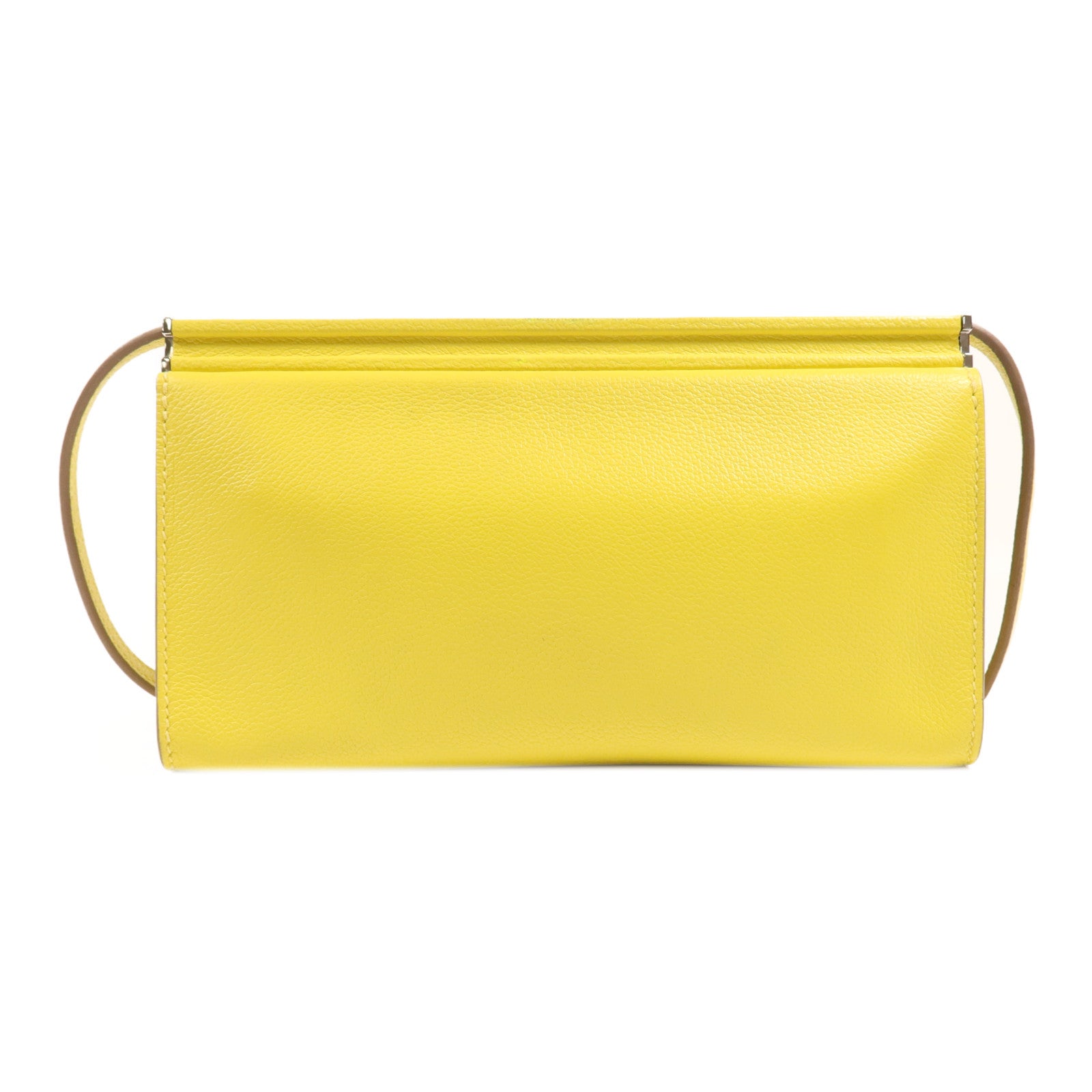 HERMES Evercolor皮革Clic-H 21銀扣肩背袋Lime