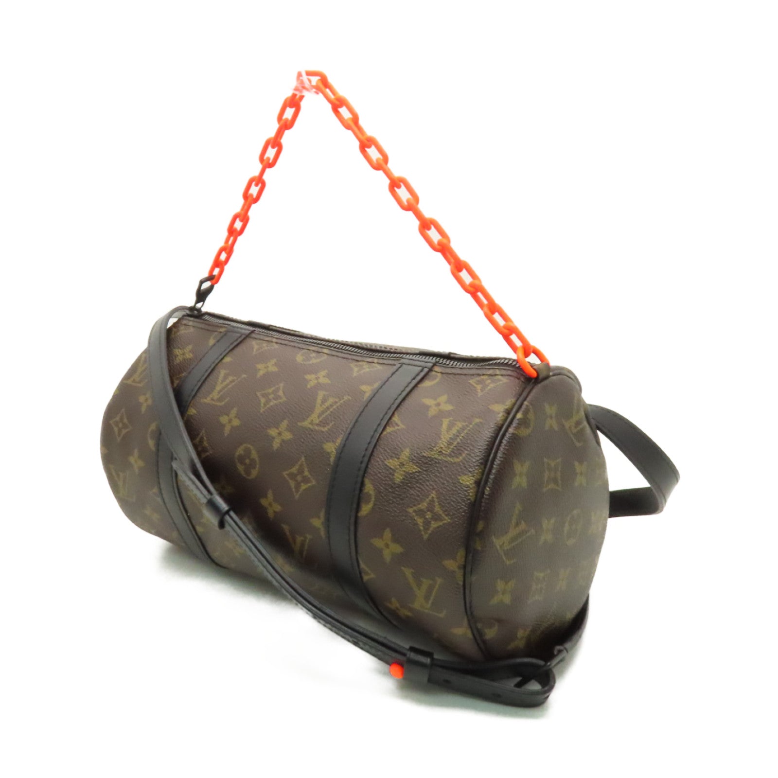 LOUIS VUITTON 【激減優惠】Monogram Macassar Messenger Mini Polochon手挽肩背兩用袋棕色/黒色