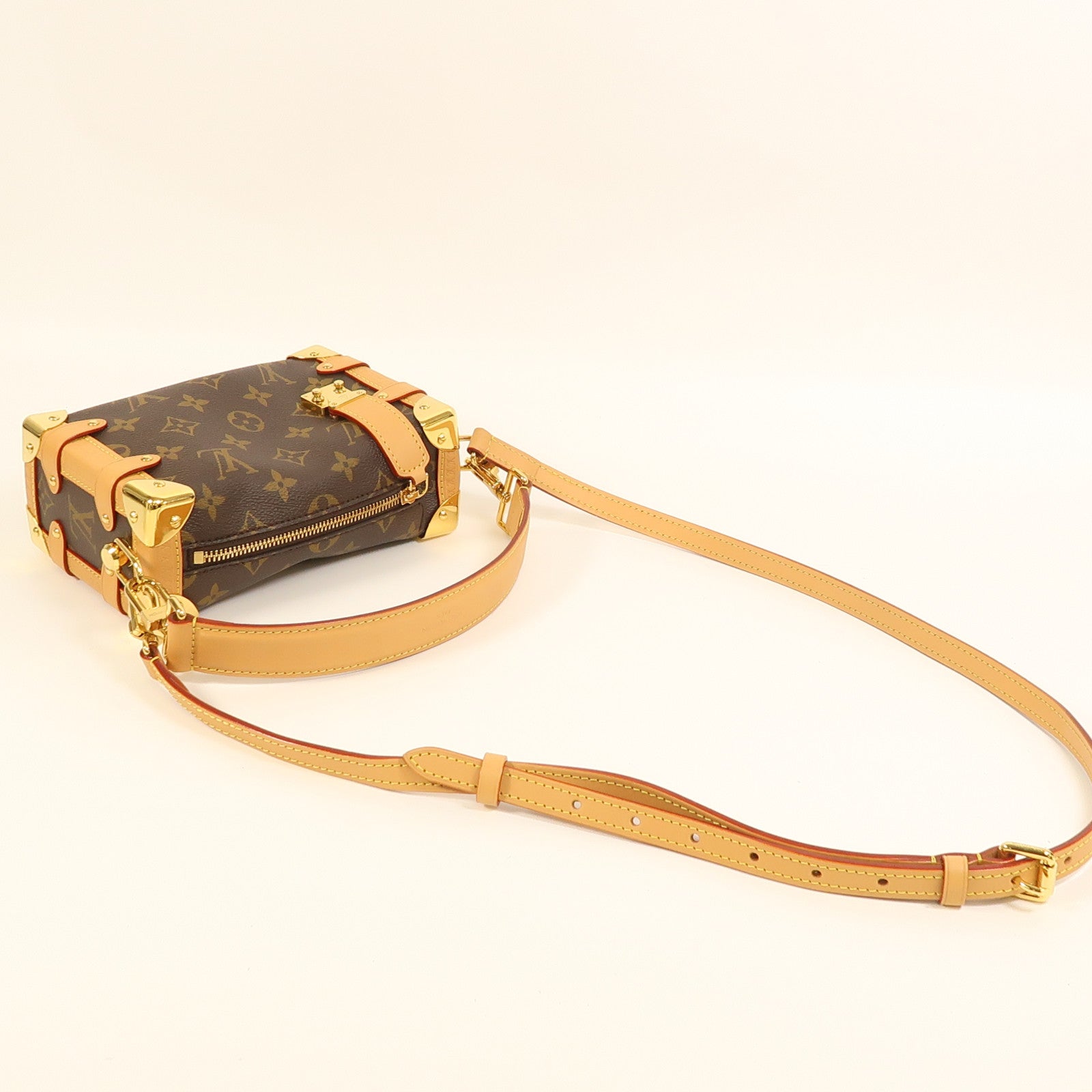 LOUIS VUITTON Monogram Side Trunk PM金扣手挽肩背兩用袋