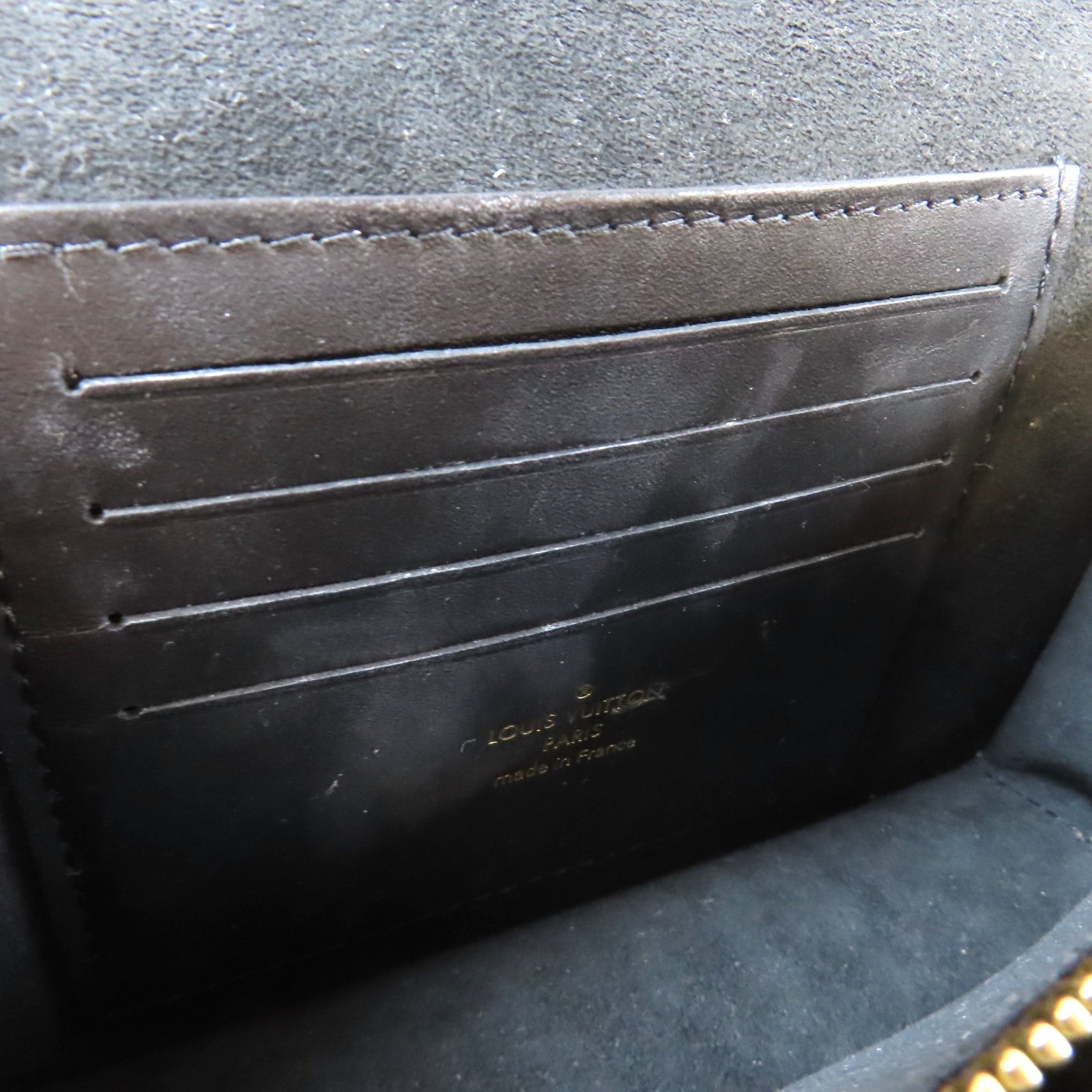 LOUIS VUITTON Monogram/Monogram Reverse Dauphine Chain Wallet金扣鍊帶肩背袋啡色