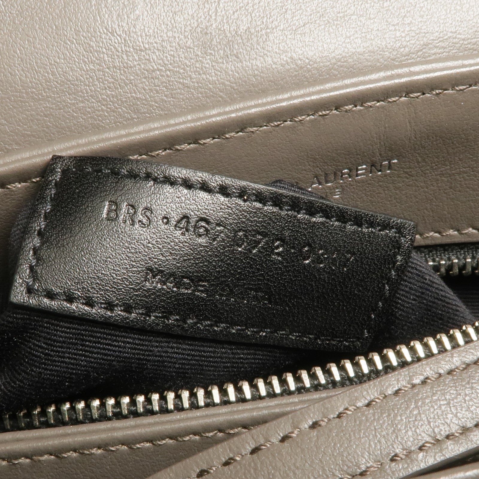 SAINT LAURENT 牛皮皮革Loulou Toy Taupe銀扣肩背袋