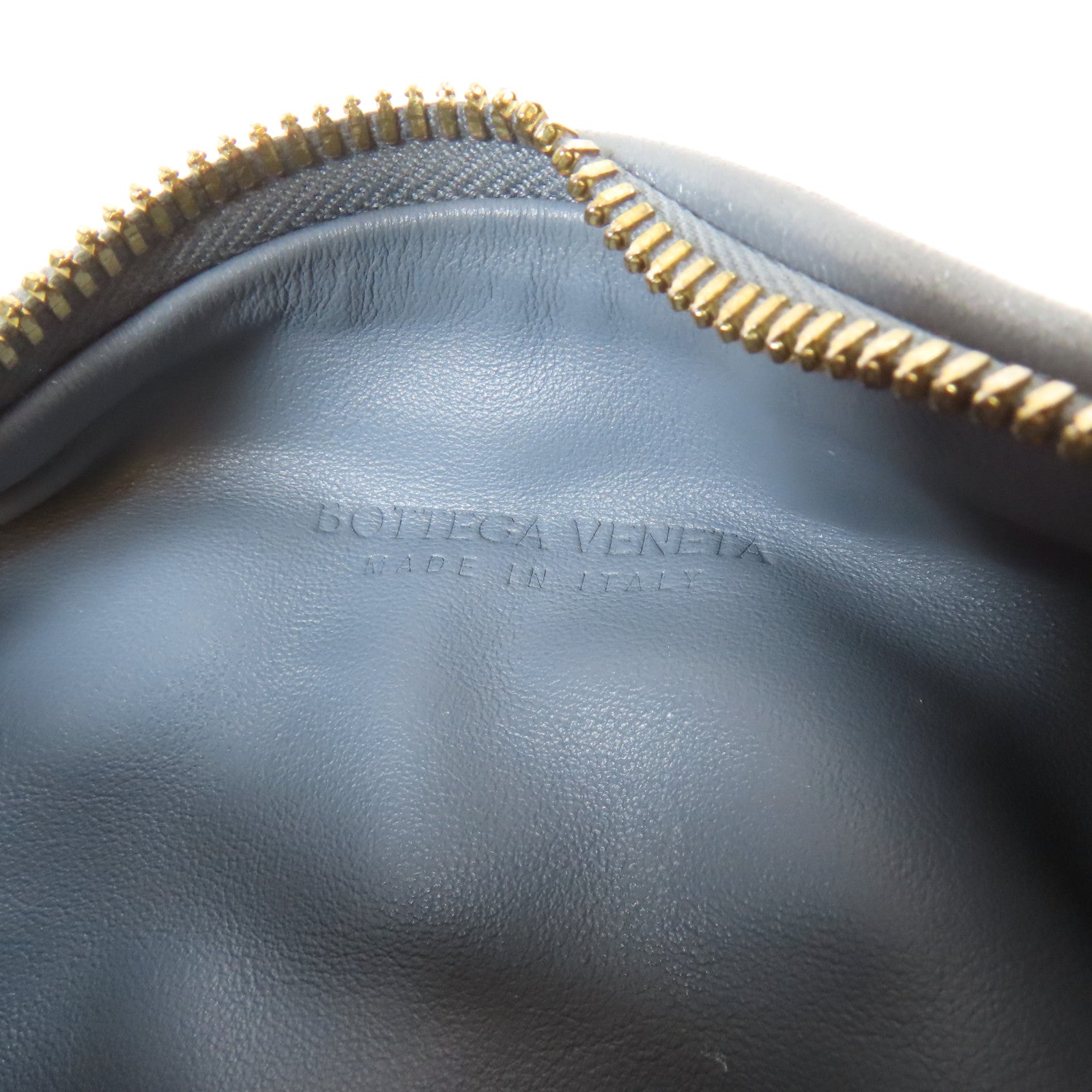 BOTTEGA VENETA 織紋牛皮皮革Mini Jodie Hand Bag金扣手挽袋灰色