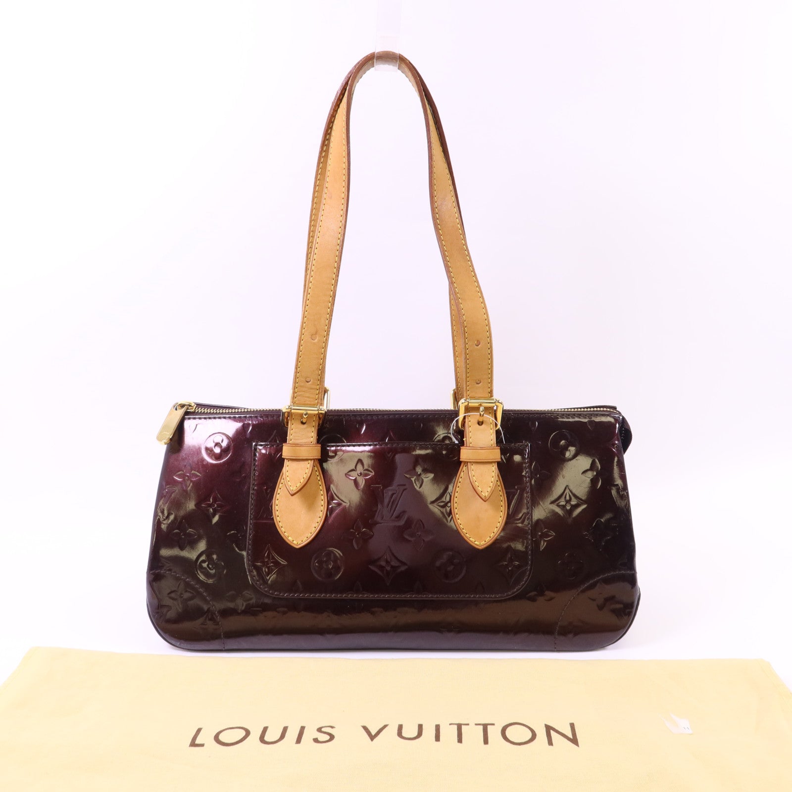 LOUIS VUITTON Vernis Rosewood Avenue金扣肩背袋