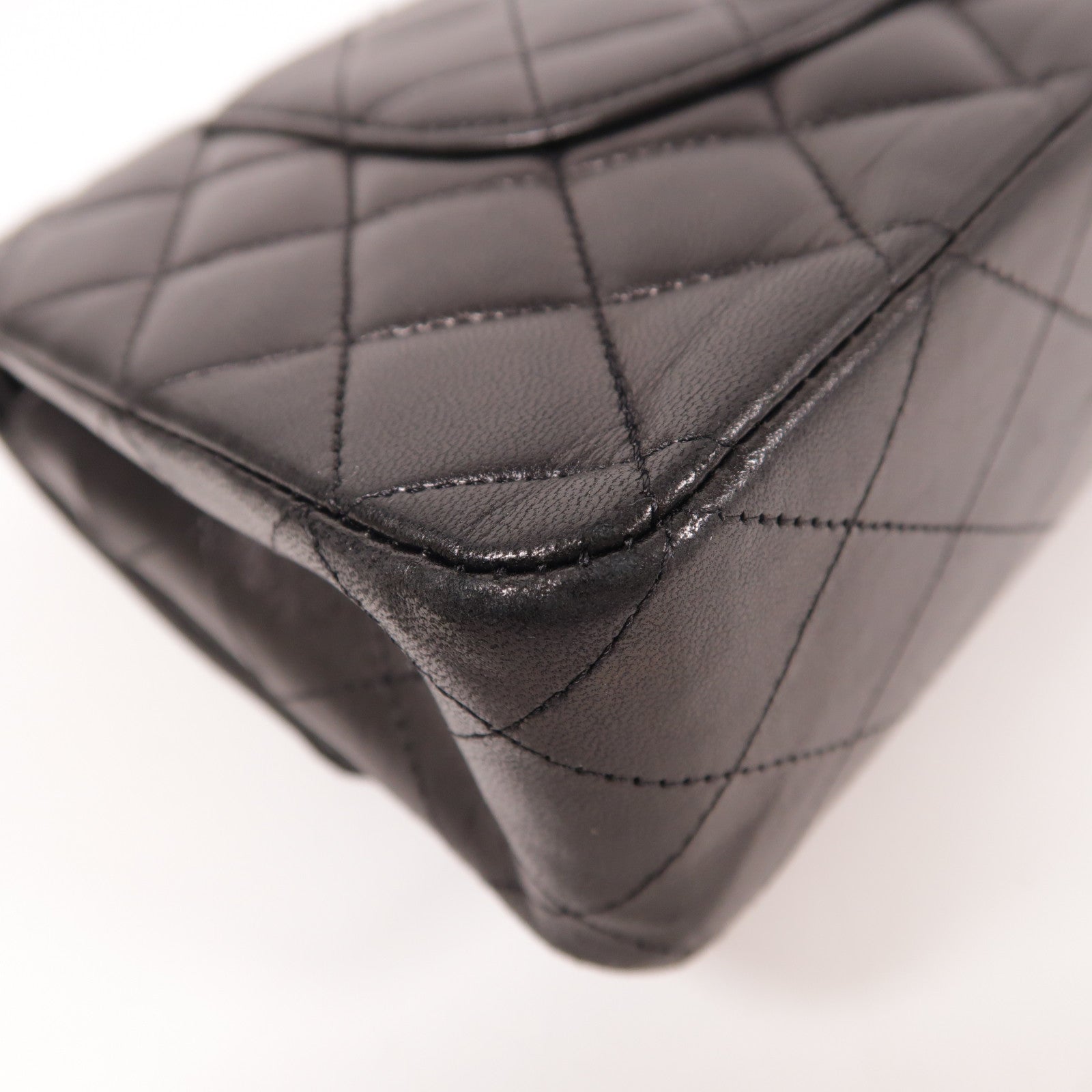 CHANEL 羊皮皮革Classic 25銀扣鏈帶肩背袋