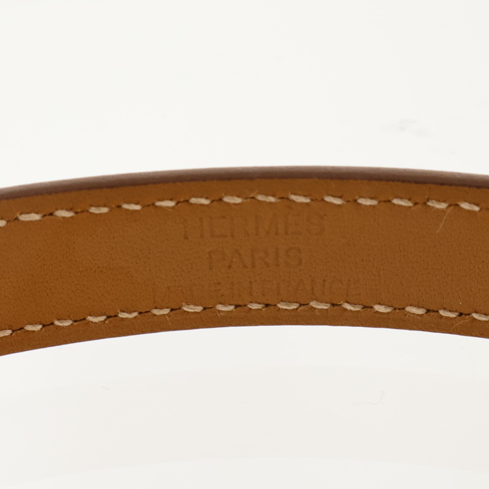 HERMES Epsom皮革/金屬Kelly Double Tour Bracelet手鏈Nata