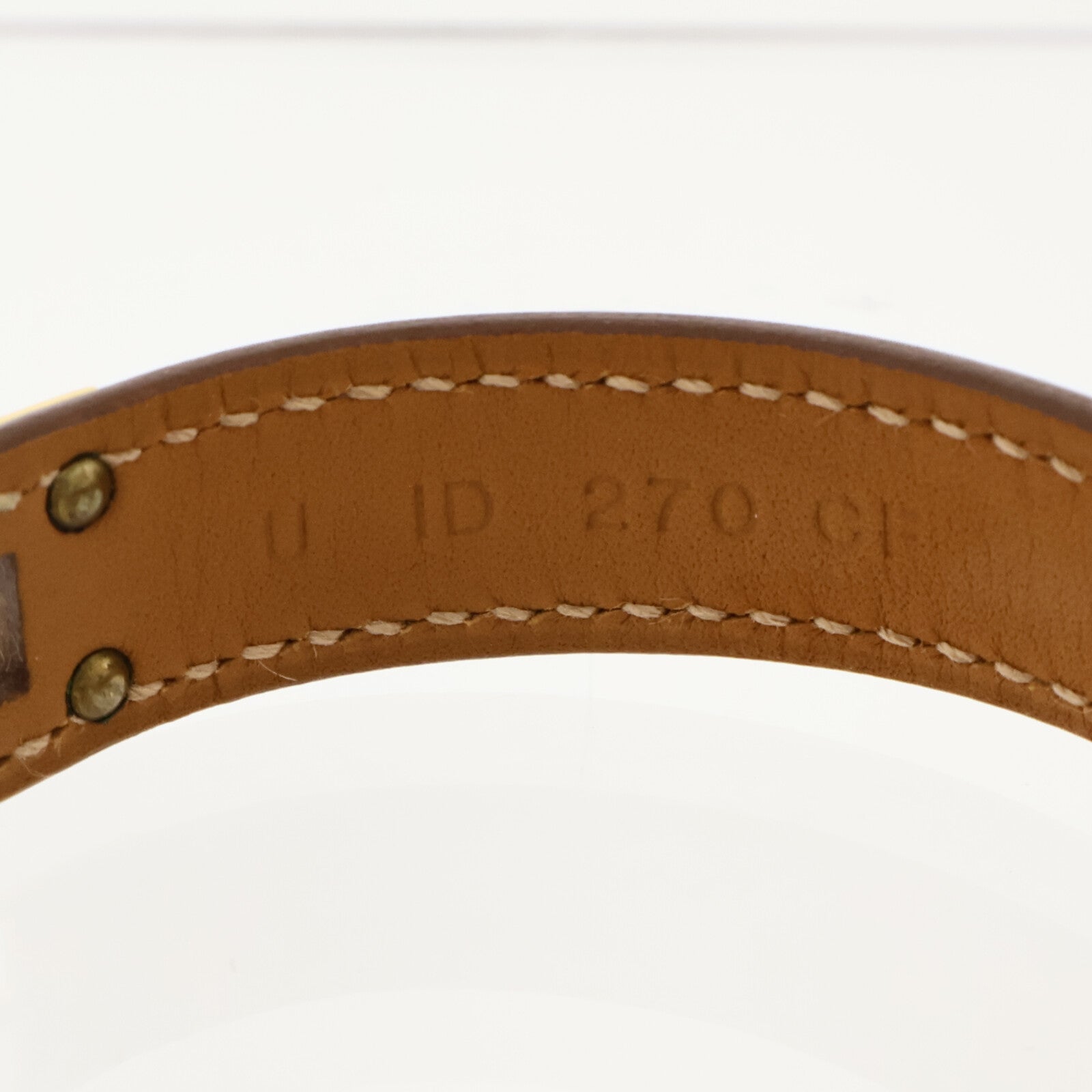 HERMES Epsom皮革/金屬Kelly Double Tour Bracelet手鏈Nata