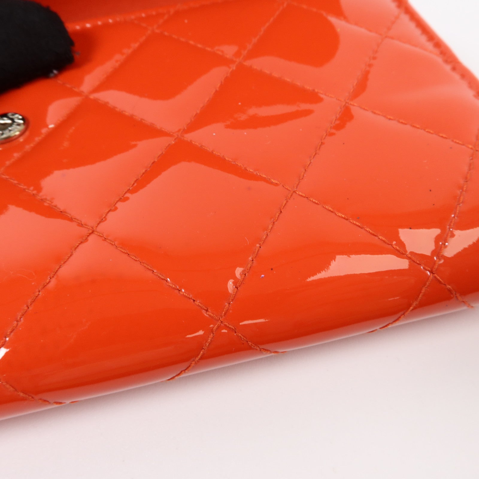 CHANEL 漆皮皮革Long Wallet銀扣長錢包