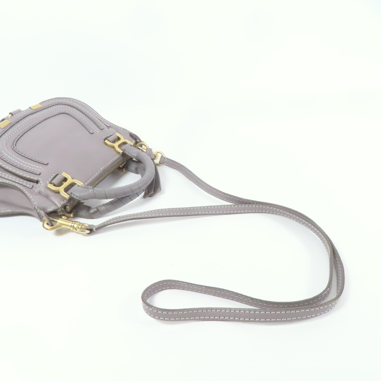 Chloe 牛皮皮革Mini Marcie金扣手挽肩背兩用袋