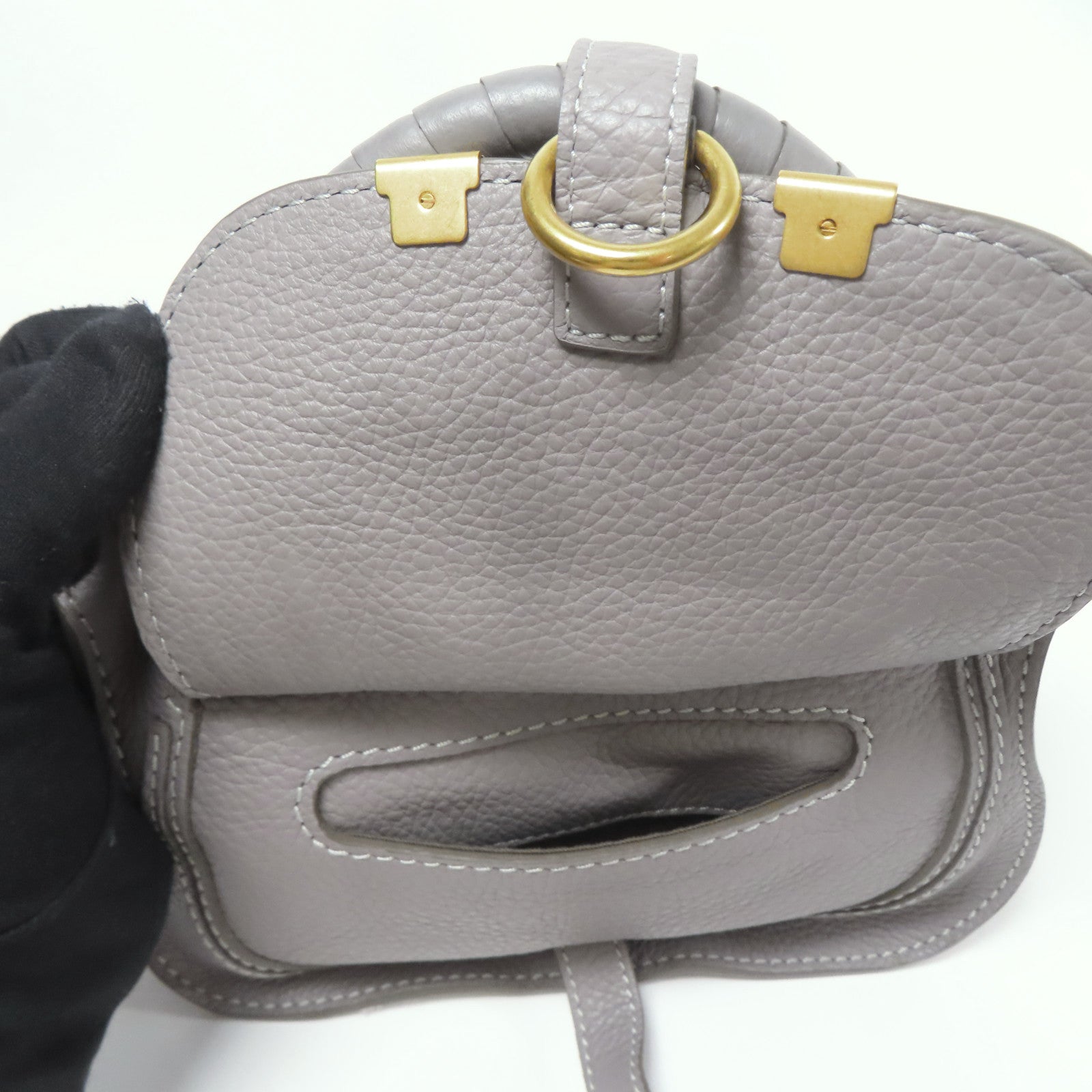 Chloe 牛皮皮革Mini Marcie金扣手挽肩背兩用袋