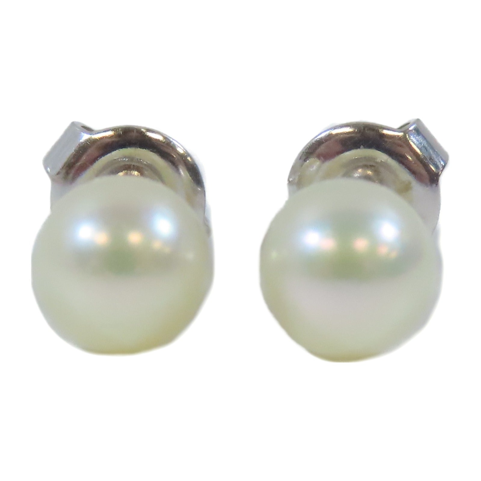 MIKIMOTO 18K白金Pearl Pierced Earring耳環
