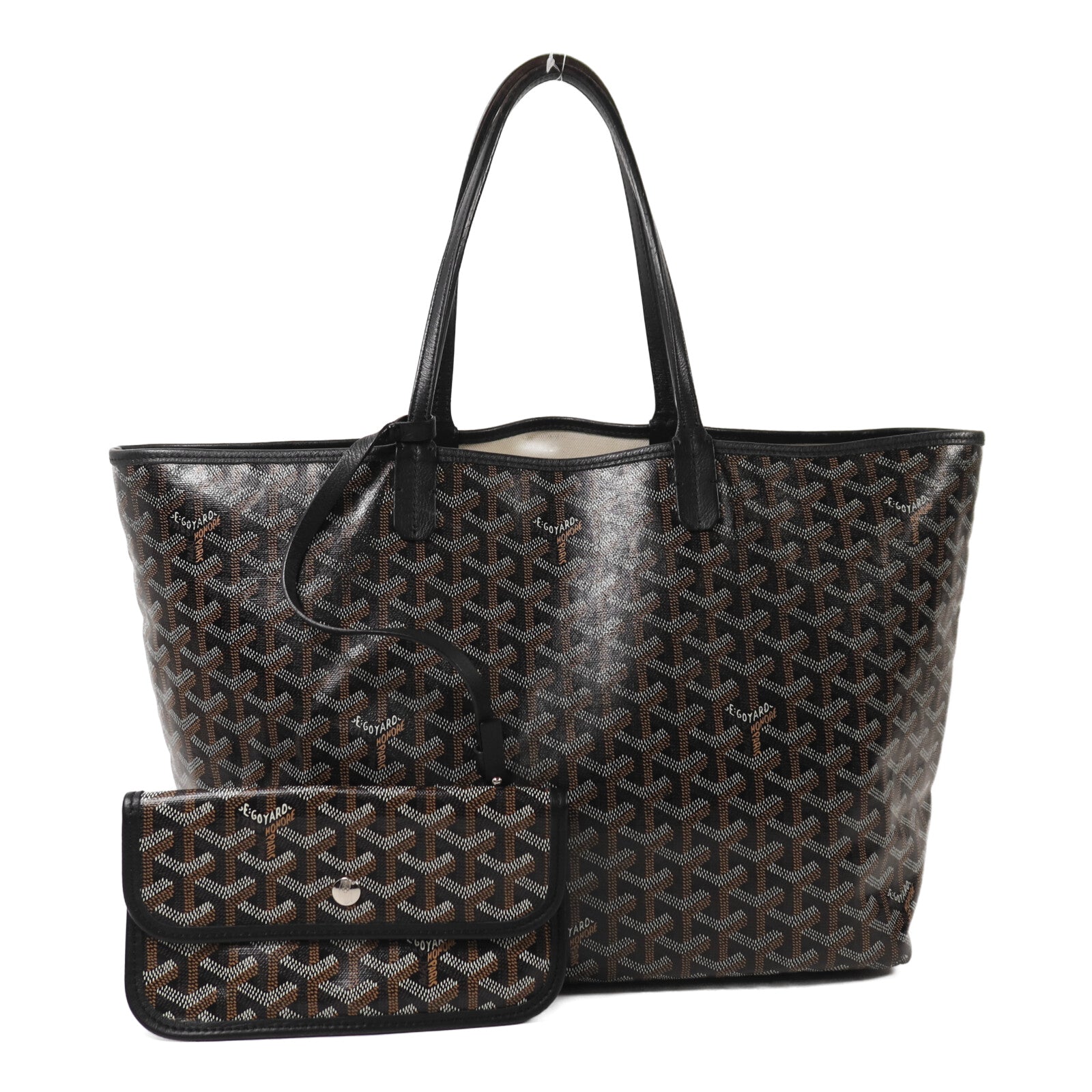 GOYARD 塗層帆布Saint Louis PM銀扣手挽袋