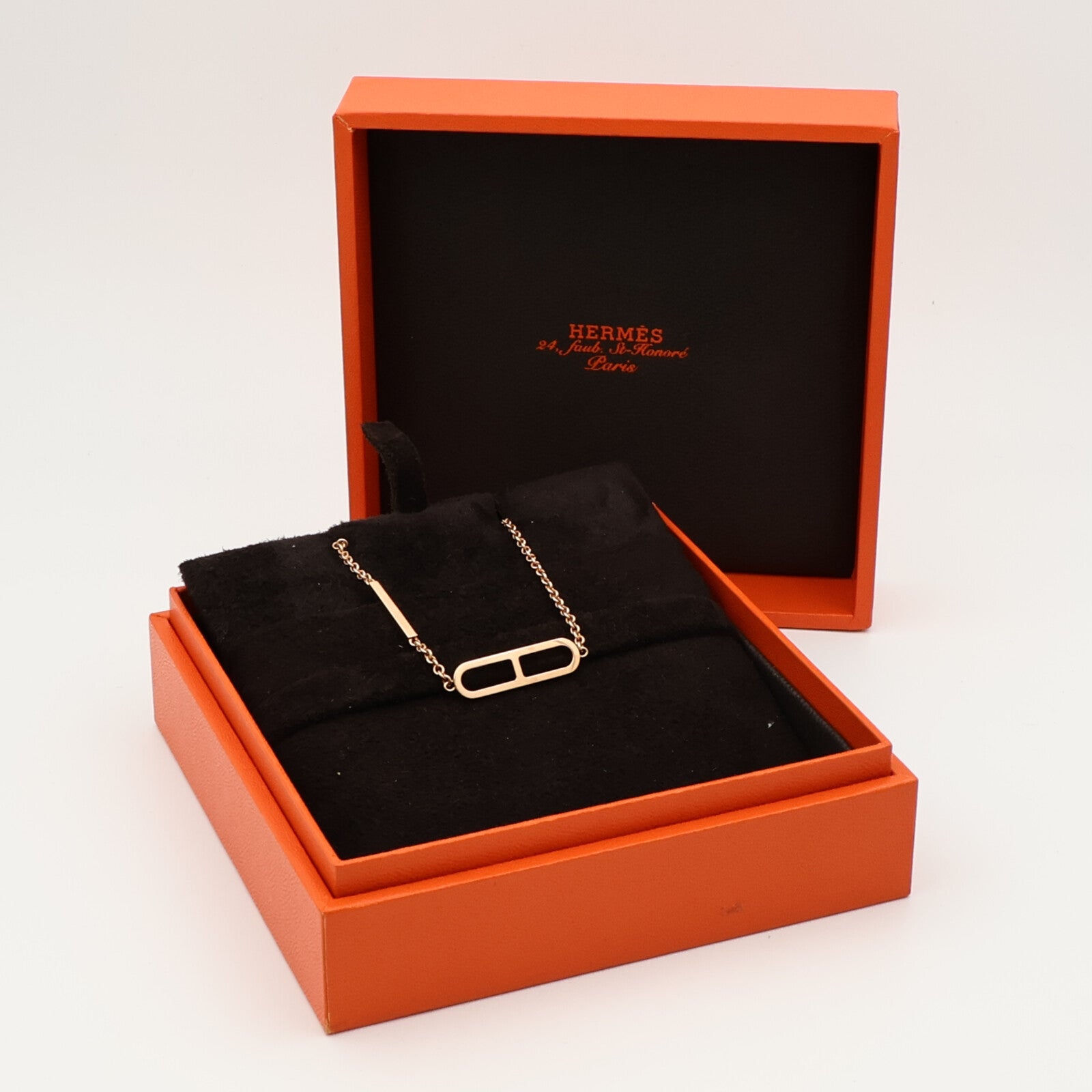 HERMES 18K玫瑰金Ever Chaine d'ancre Bracelet手鏈