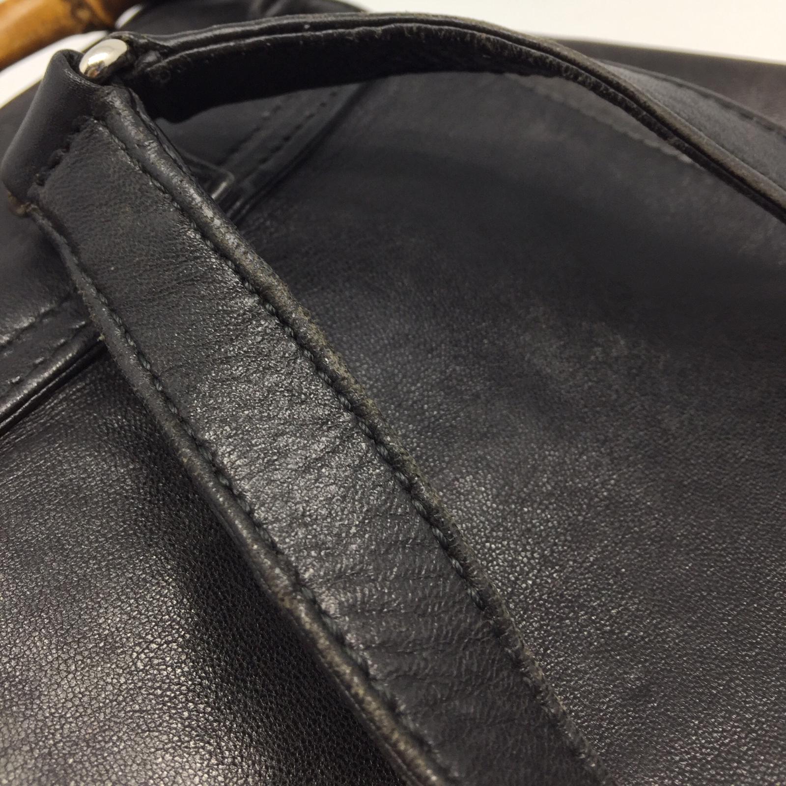 GUCCI 牛皮皮革Backpack銀扣背包黑色