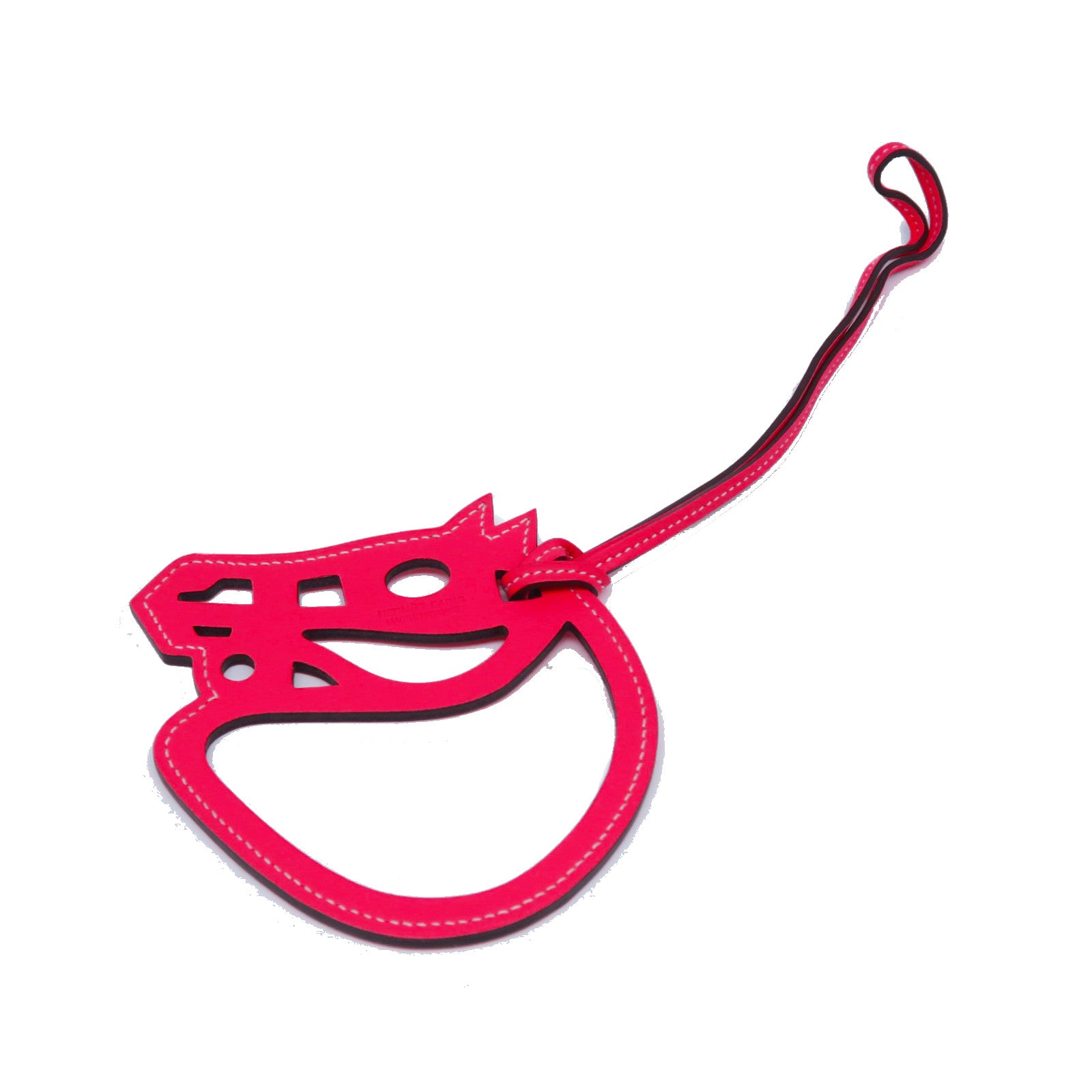HERMES Vache liegeeHorse Charm掛飾杜鵑粉色