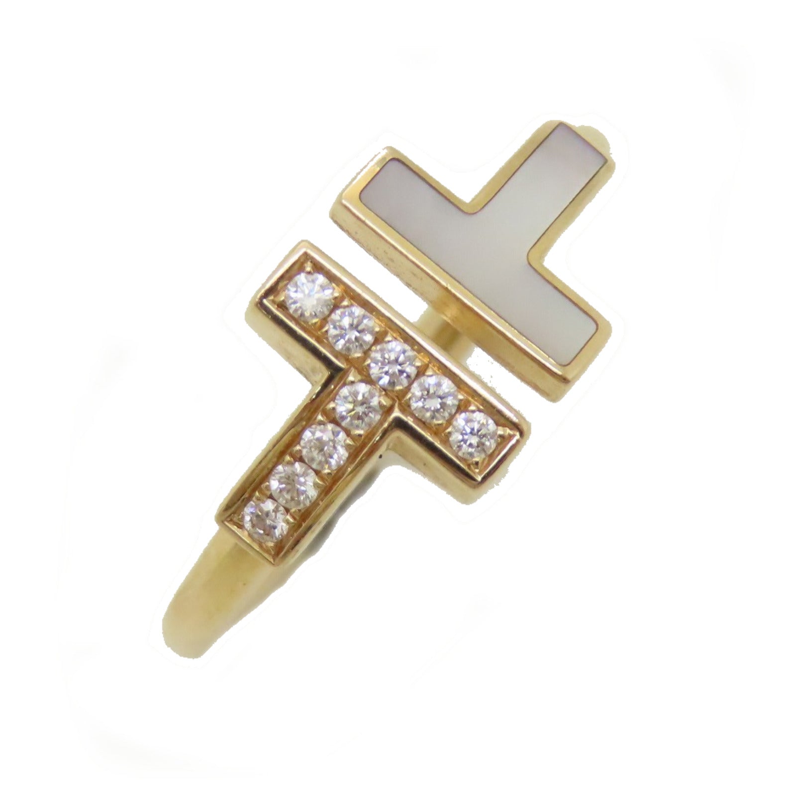 TIFFANY＆CO 18K玫瑰金T Wire Ring戒指US#5.25