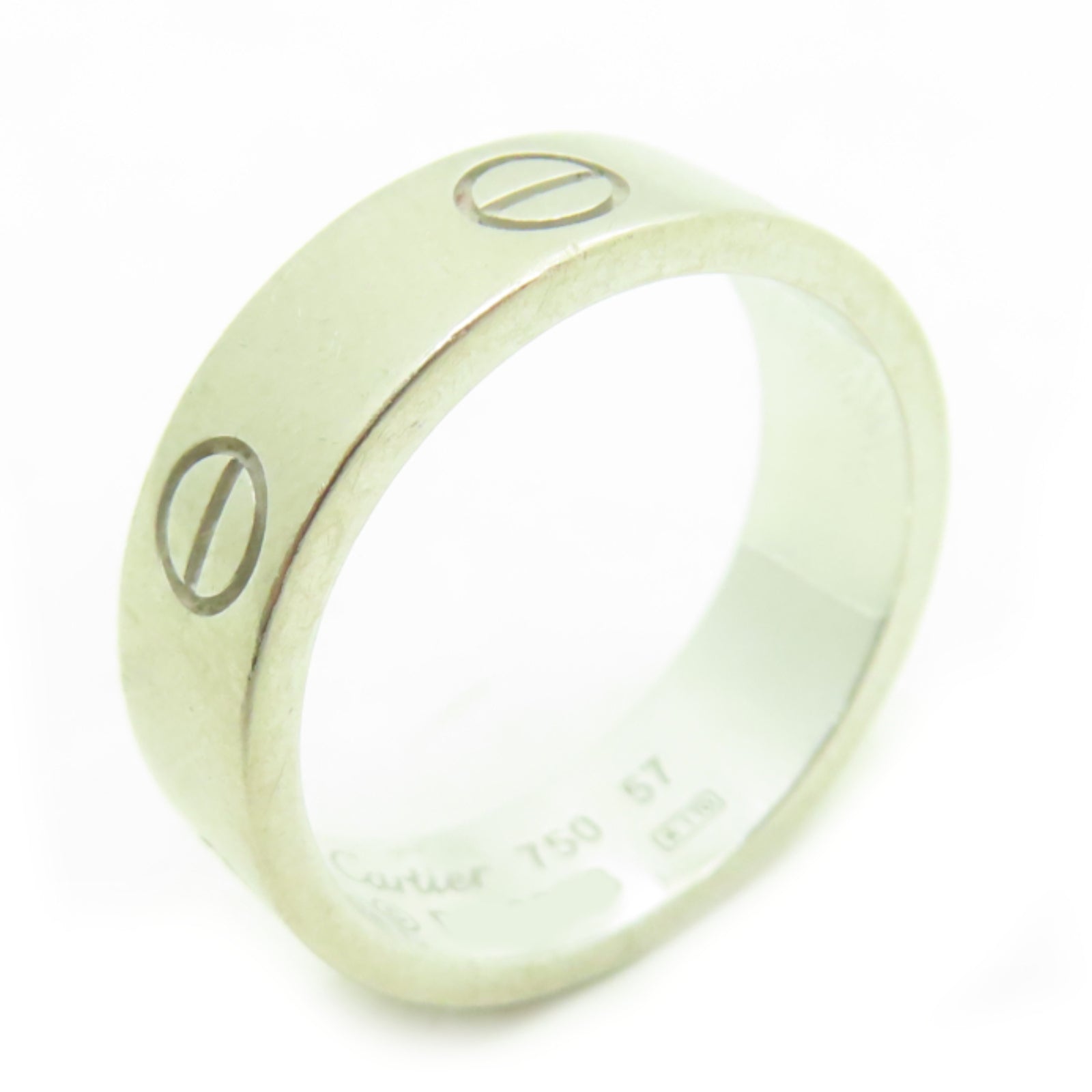 CARTIER 18K白金Love Ring戒指US#8