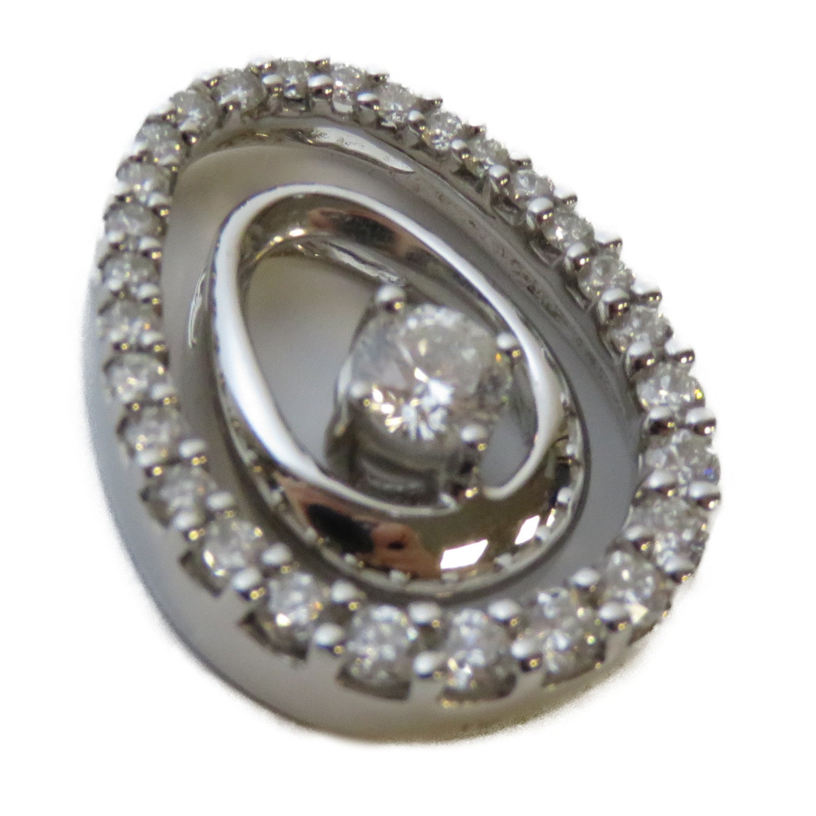 JEWELRY 18K白金Diamond Pendant Top 0.39ct/0.19ct鑽石吊墜