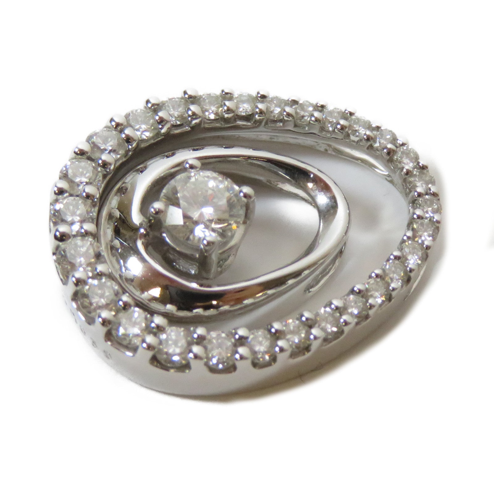 JEWELRY 18K白金Diamond Pendant Top 0.39ct/0.19ct鑽石吊墜