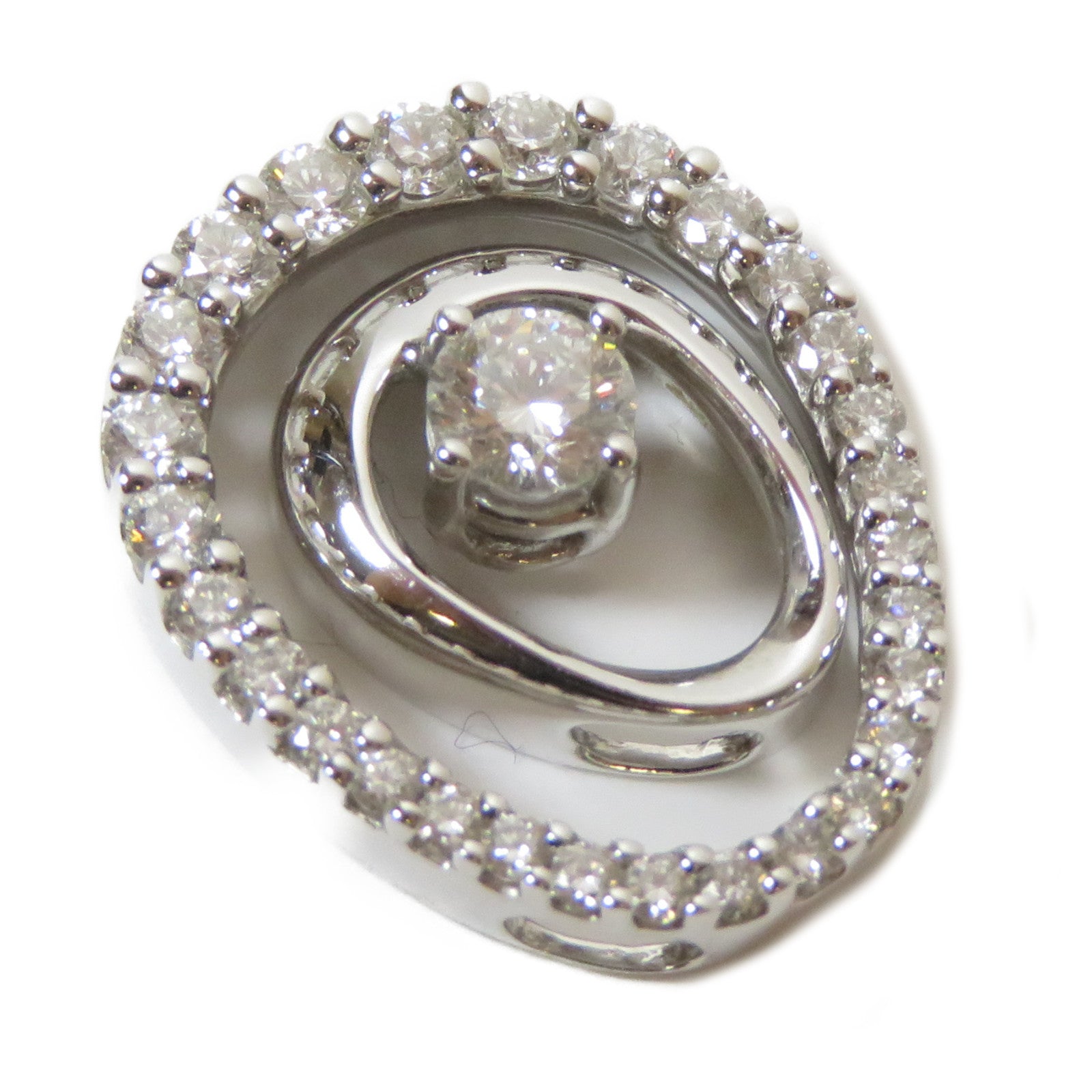 JEWELRY 18K白金Diamond Pendant Top 0.39ct/0.19ct鑽石吊墜