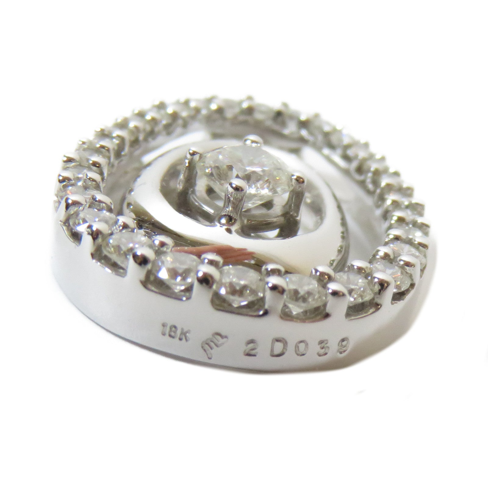 JEWELRY 18K白金Diamond Pendant Top 0.39ct/0.19ct鑽石吊墜