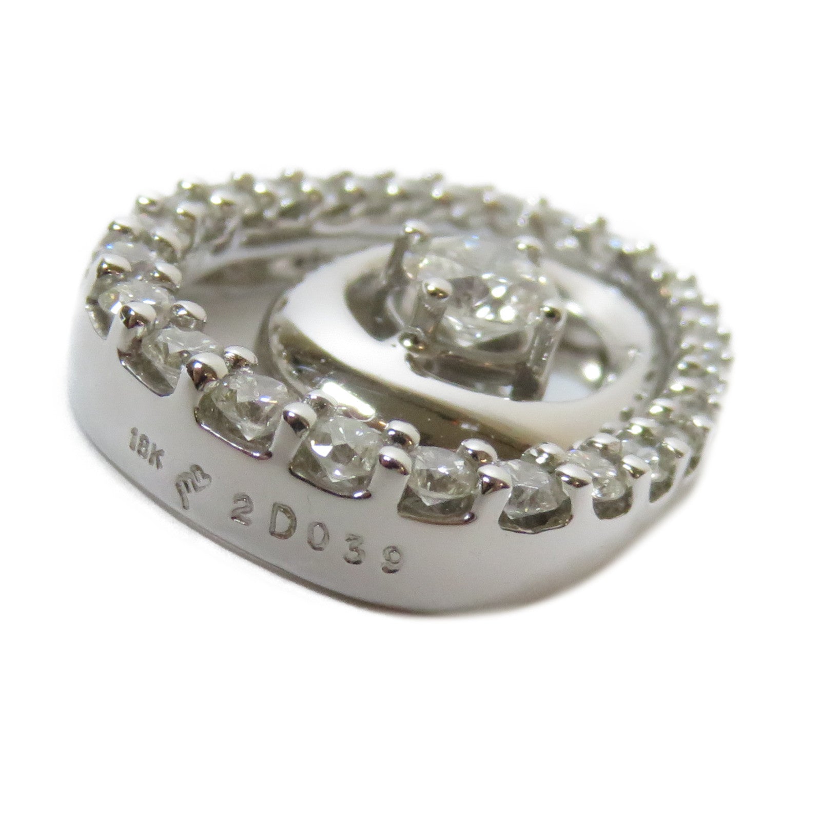 JEWELRY 18K白金Diamond Pendant Top 0.39ct/0.19ct鑽石吊墜