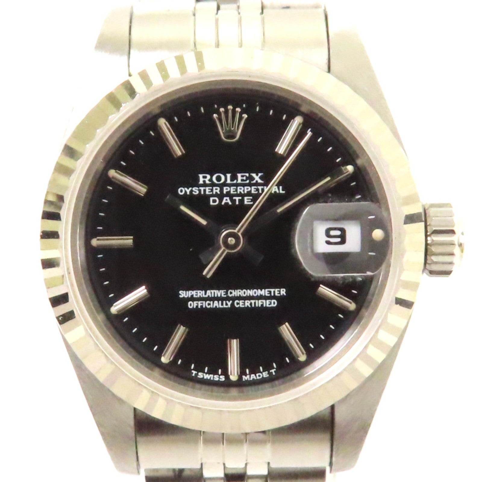 ROLEX 不鏽鋼Lady Date 26mm手錶自動機芯黑色