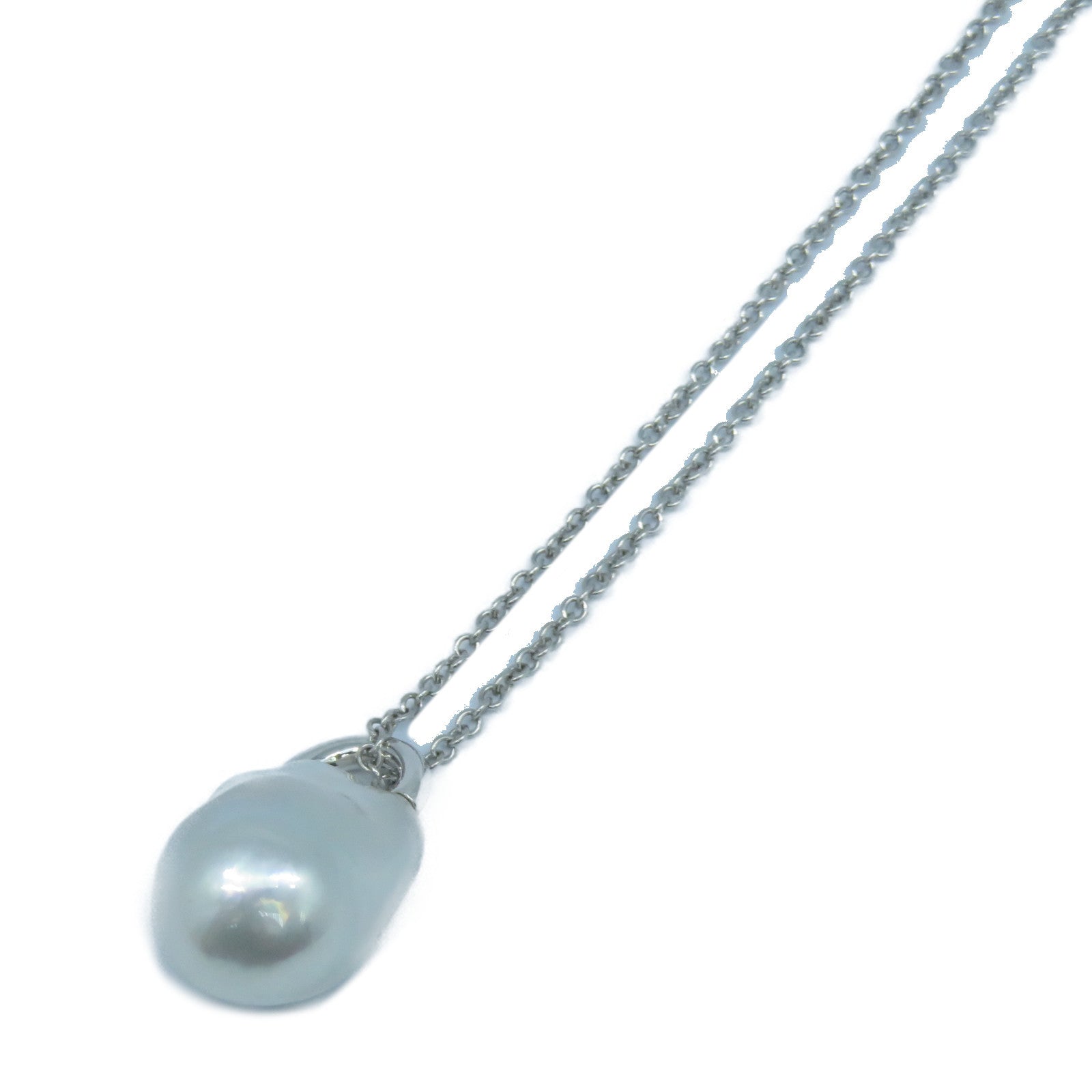 JEWELRY 18K白金Pearl Necklace珍珠項鍊銀色/白色