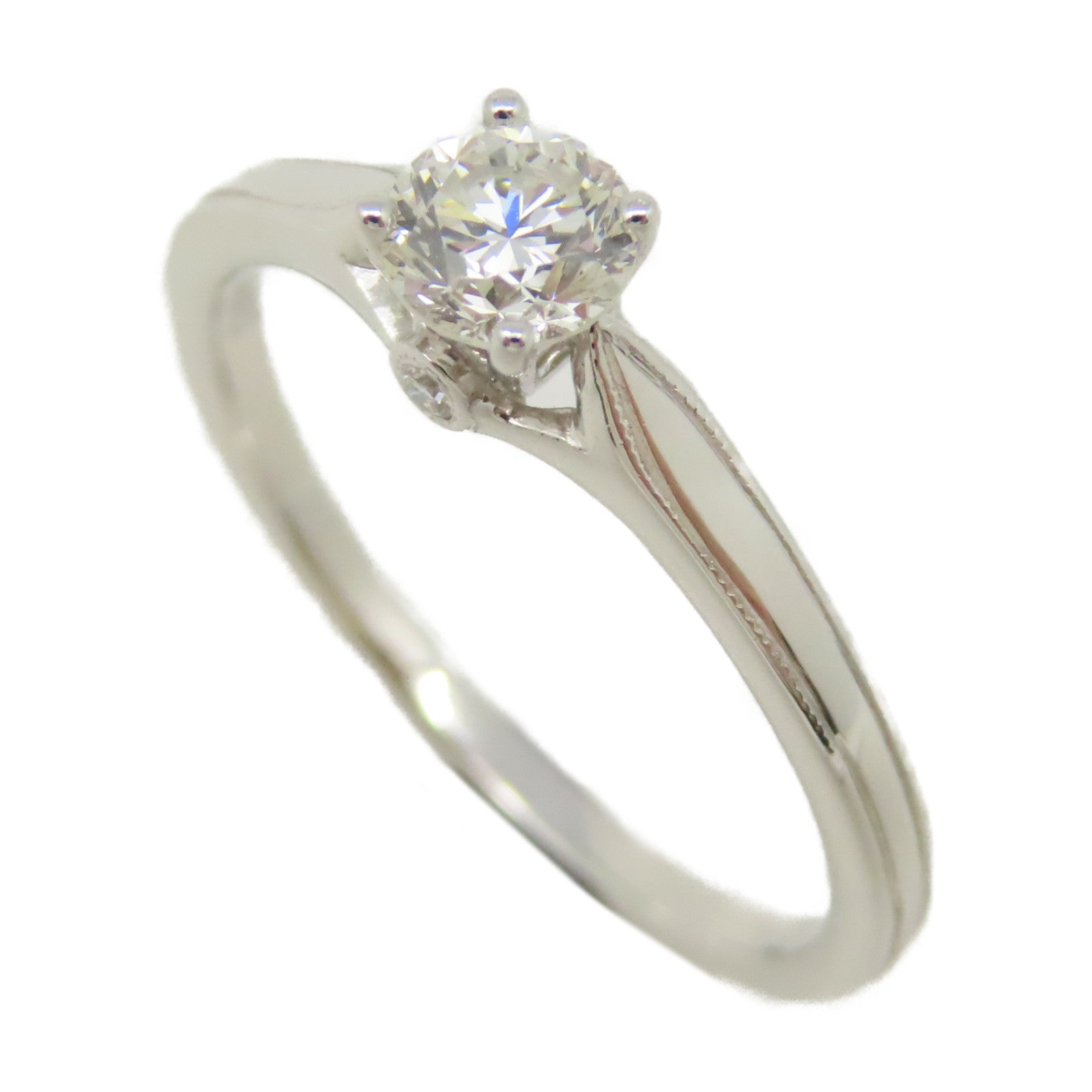 JEWELRY 【激減優惠】18K白金Diamond Ring 0.38ct鑽石戒指US#6.75