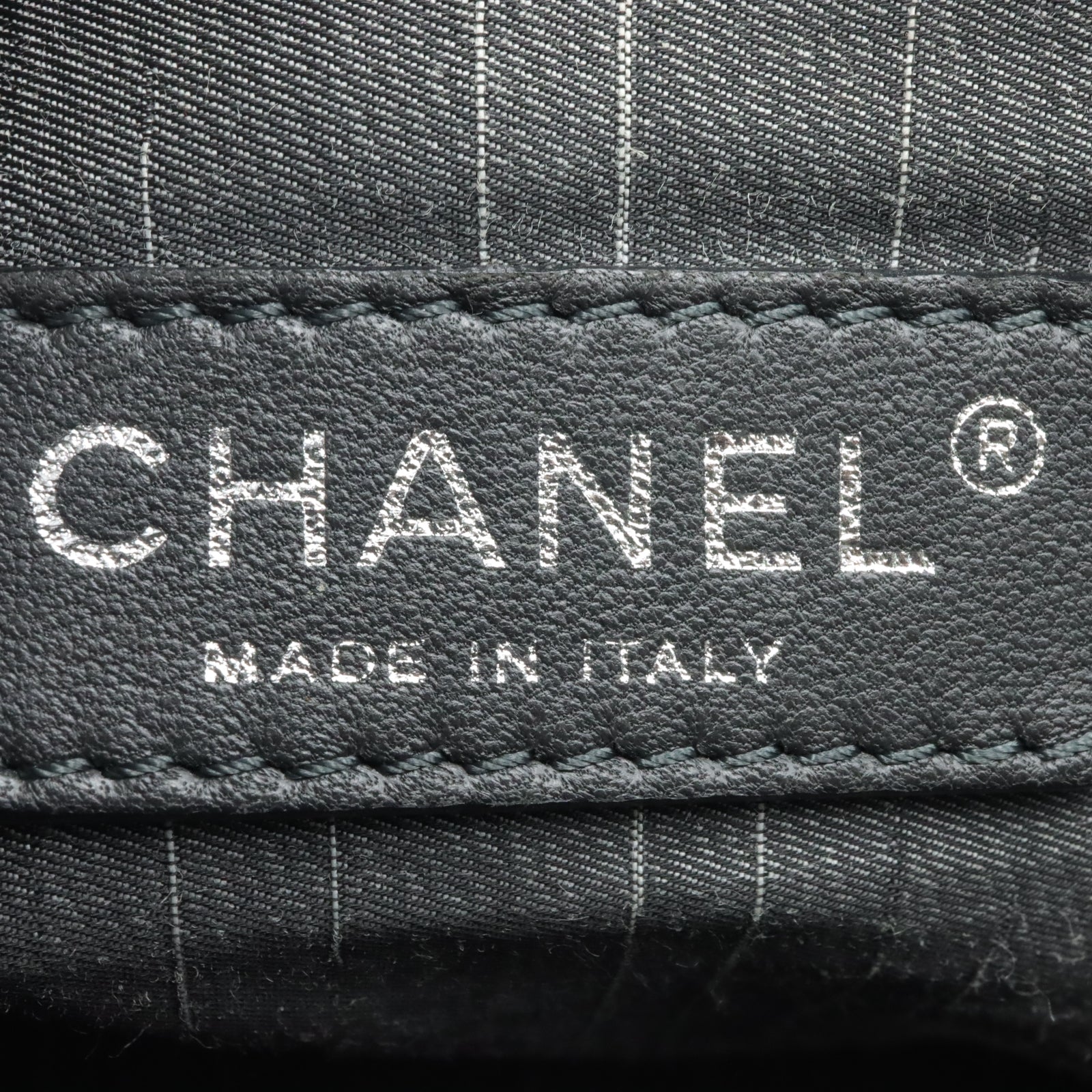 CHANEL 【激減優惠】皮革Tote Shoulder Bag銀扣手挽袋/肩背袋米色