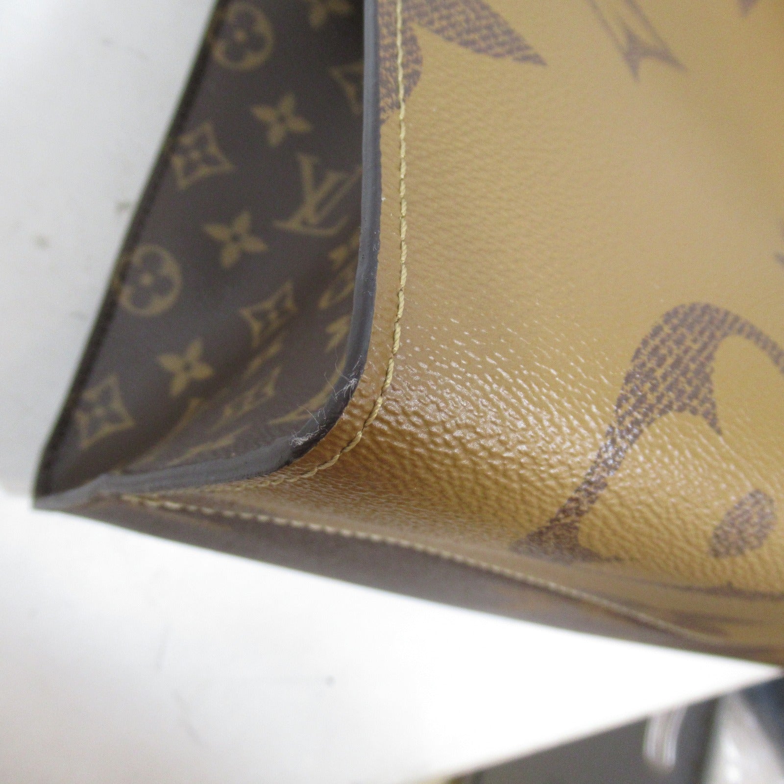 LOUIS VUITTON Monogram Giant On The Go GM手挽肩背兩用袋啡色