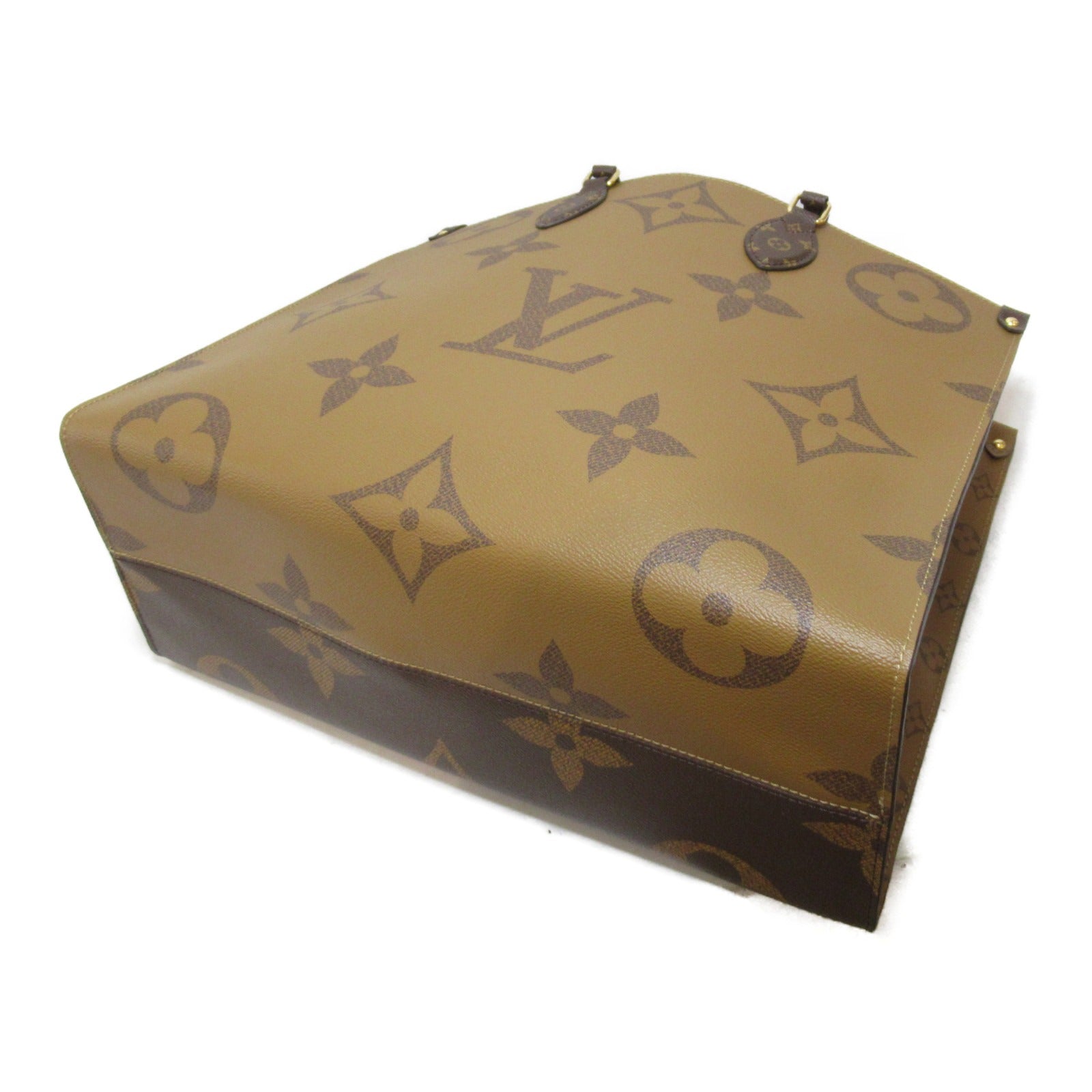 LOUIS VUITTON Monogram Giant On The Go GM手挽肩背兩用袋啡色