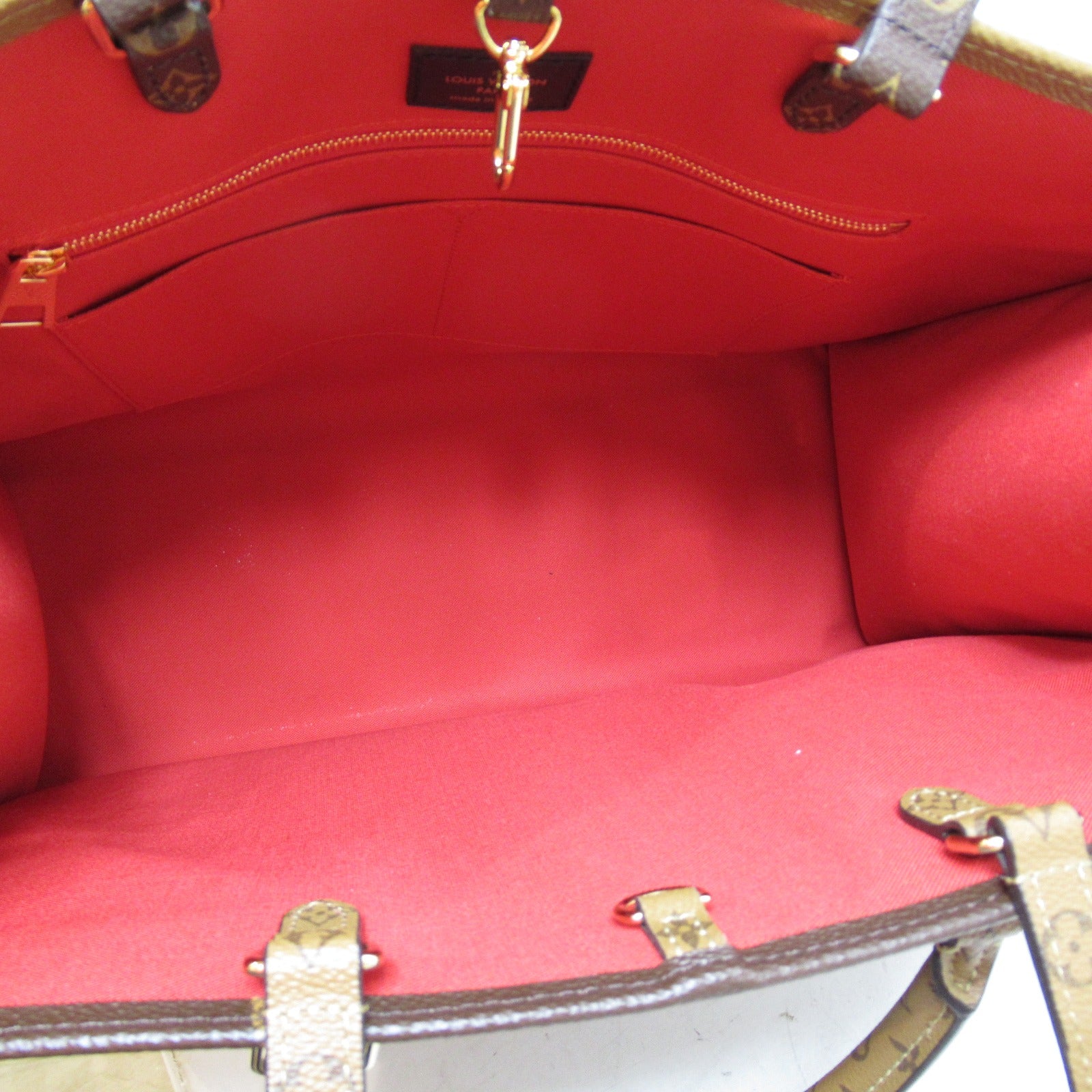 LOUIS VUITTON Monogram Giant On The Go GM手挽肩背兩用袋啡色