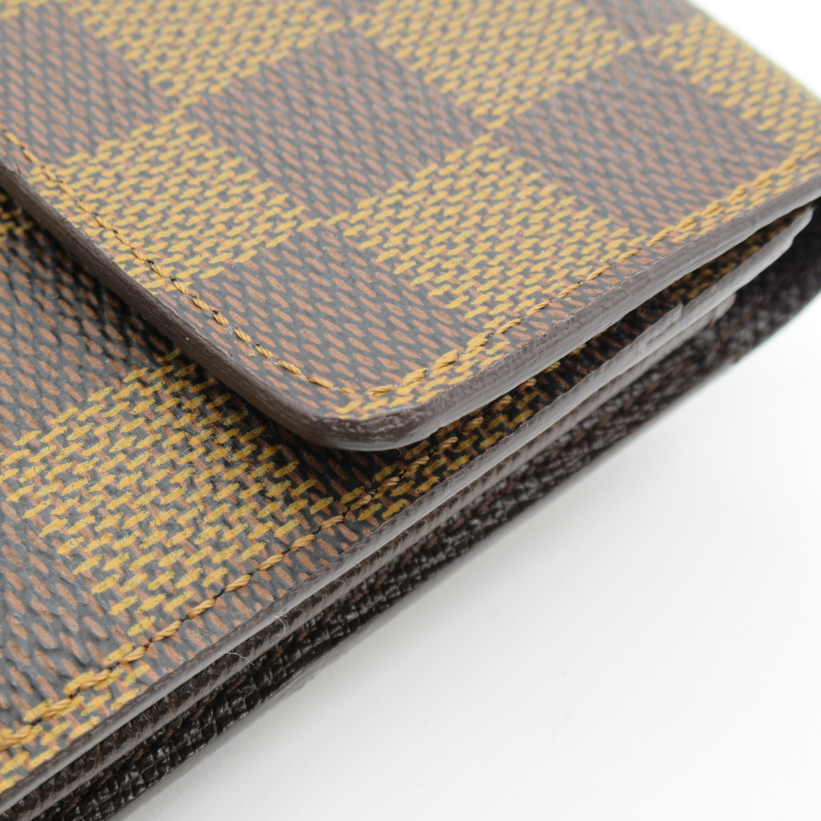LOUIS VUITTON Damier Porte Monnaie Credit Bifold金扣长钱包啡色