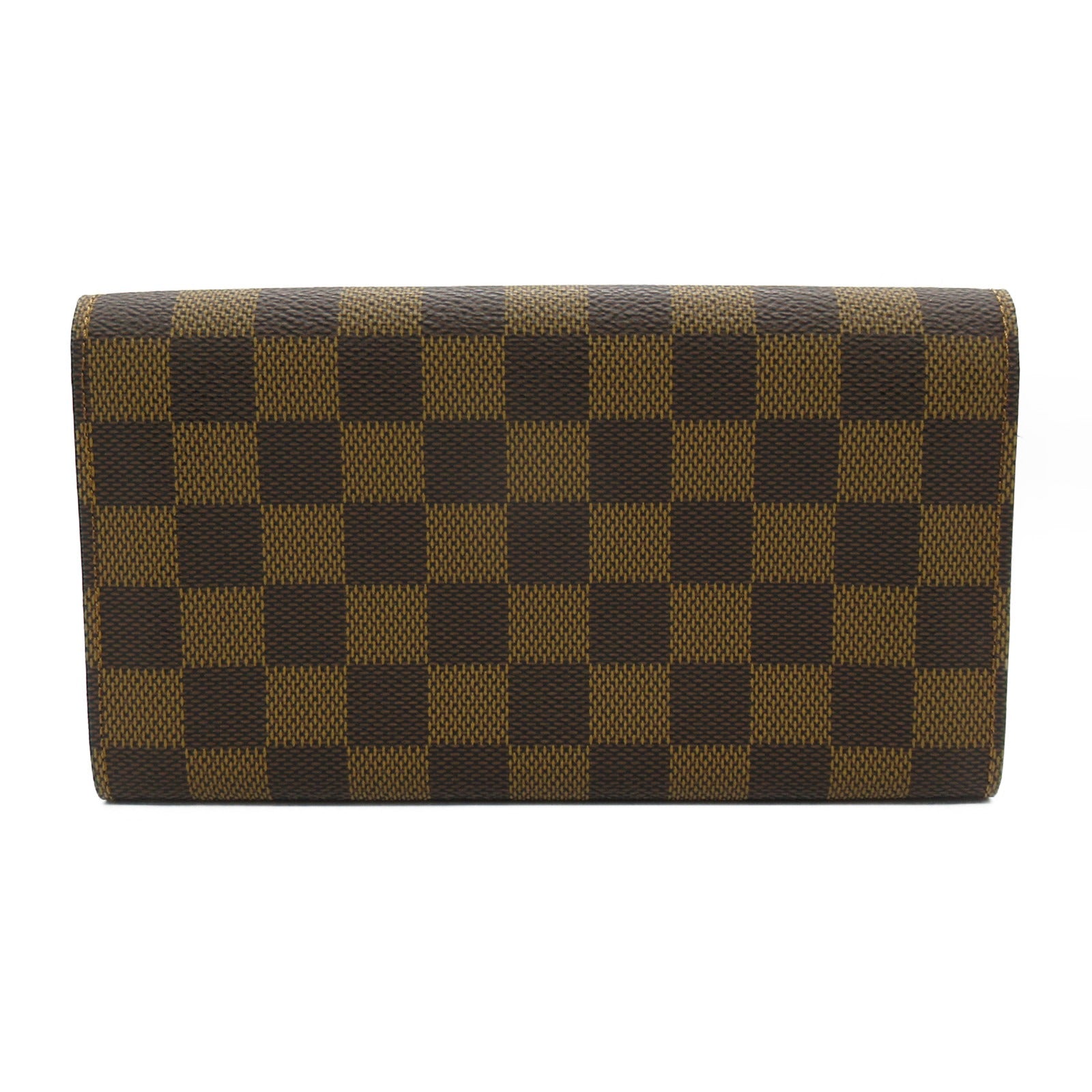 LOUIS VUITTON Damier Porte Monnaie Credit Bifold金扣长钱包啡色