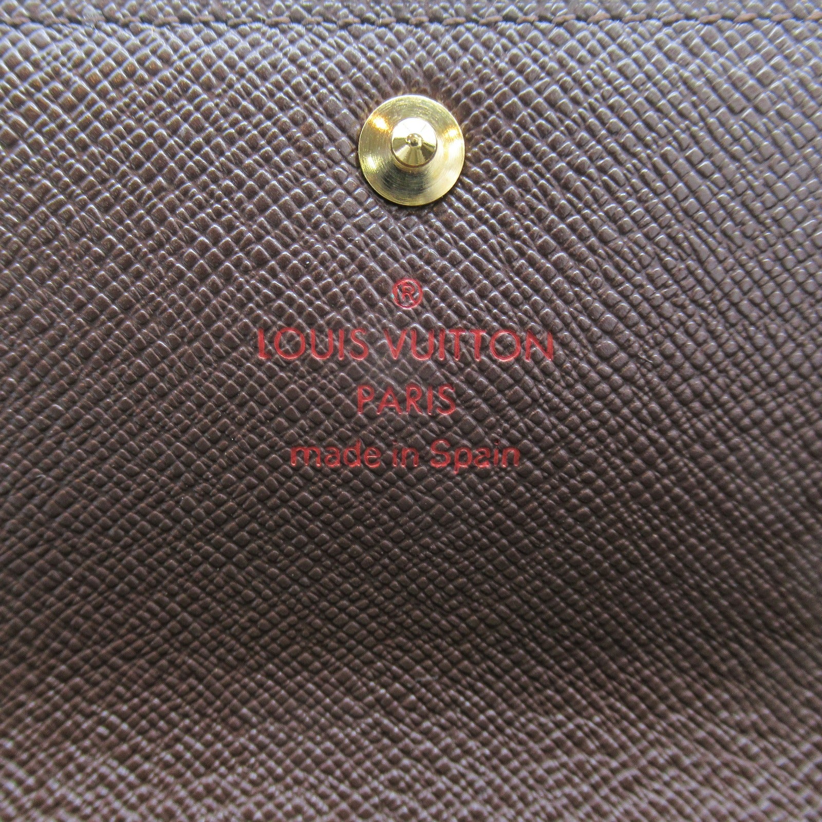 LOUIS VUITTON Damier Porte Monnaie Credit Bifold金扣长钱包啡色