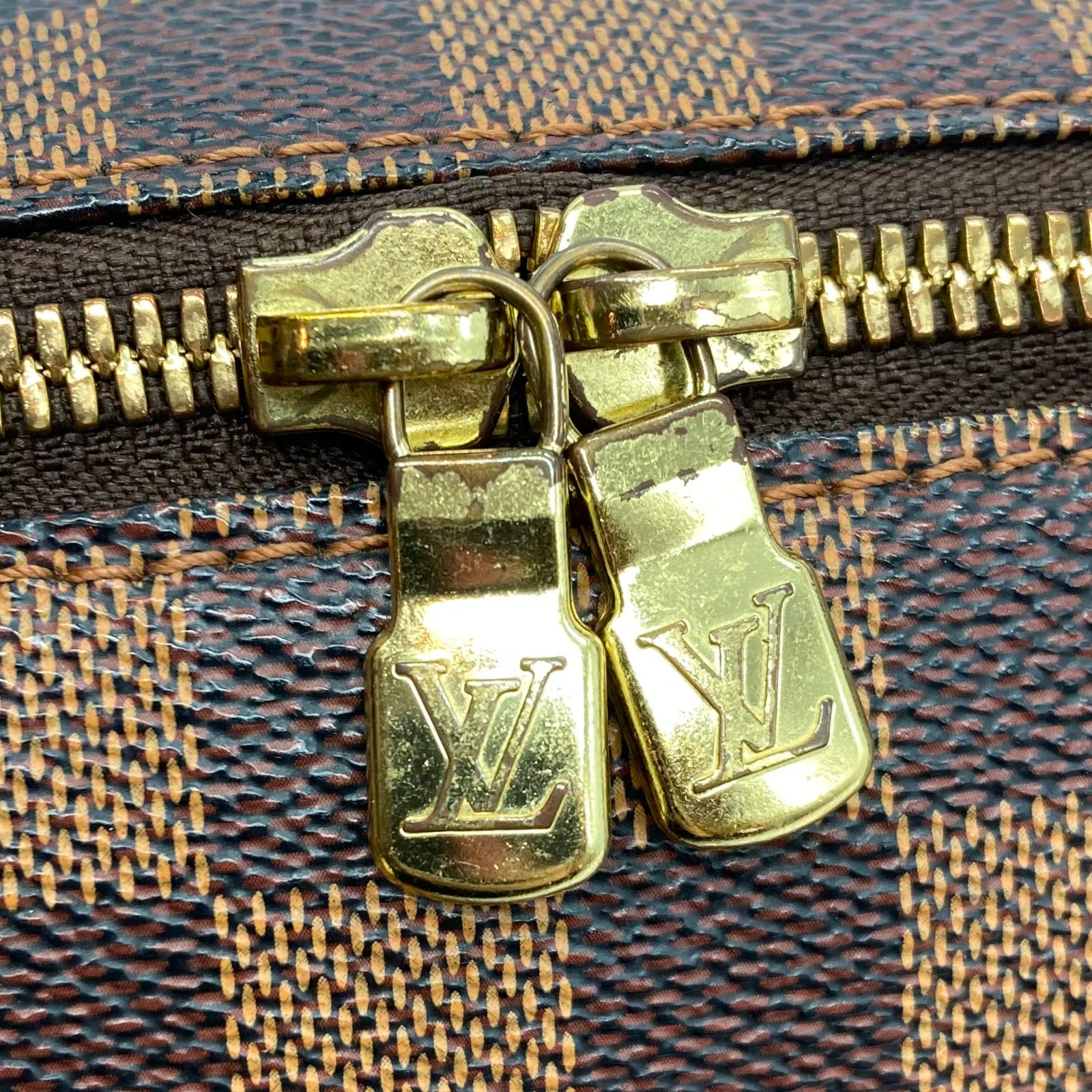 LOUIS VUITTON Damier Ribera MM手挽袋啡色