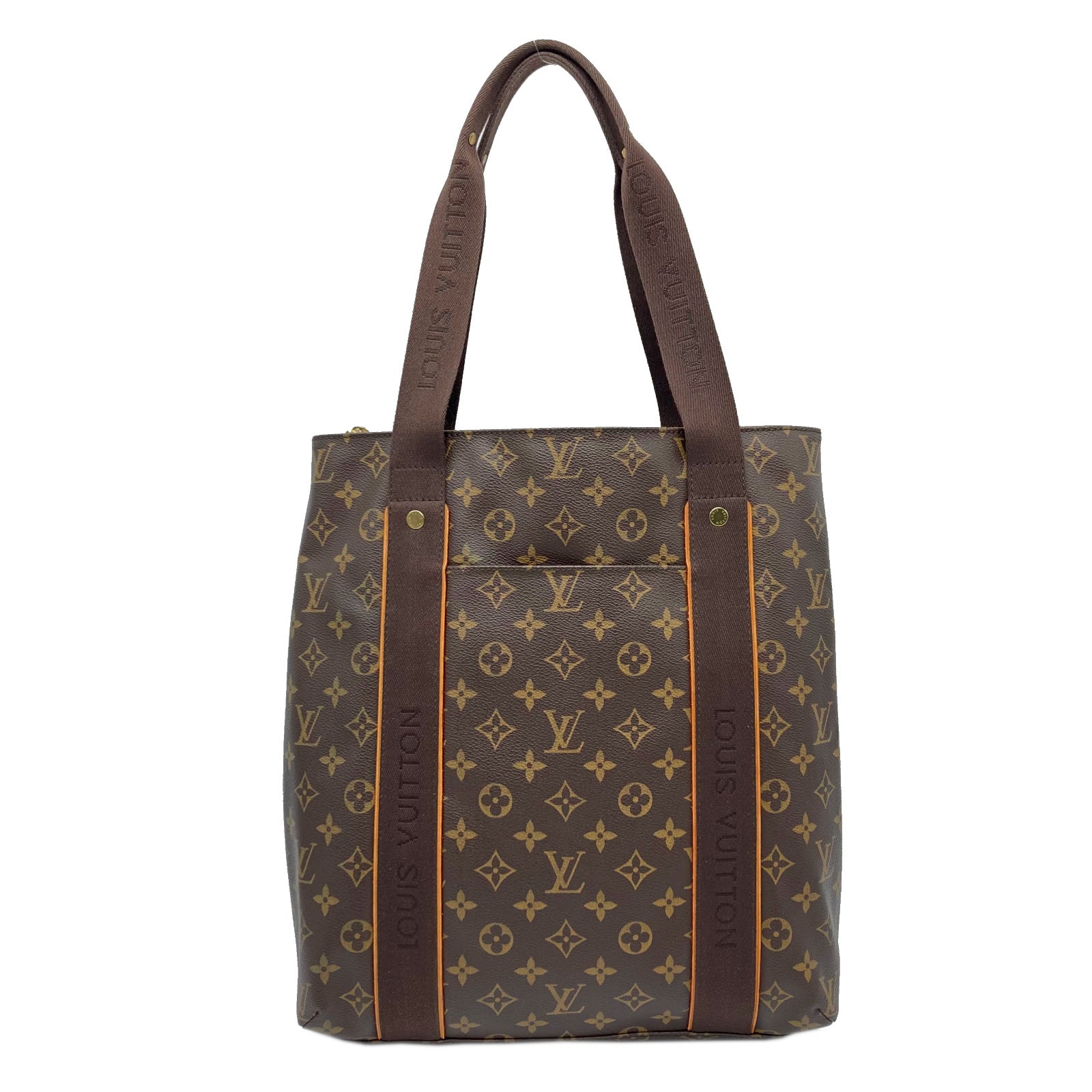 LOUIS VUITTON Monogram Cabas Beaubourg金扣手挽袋啡色