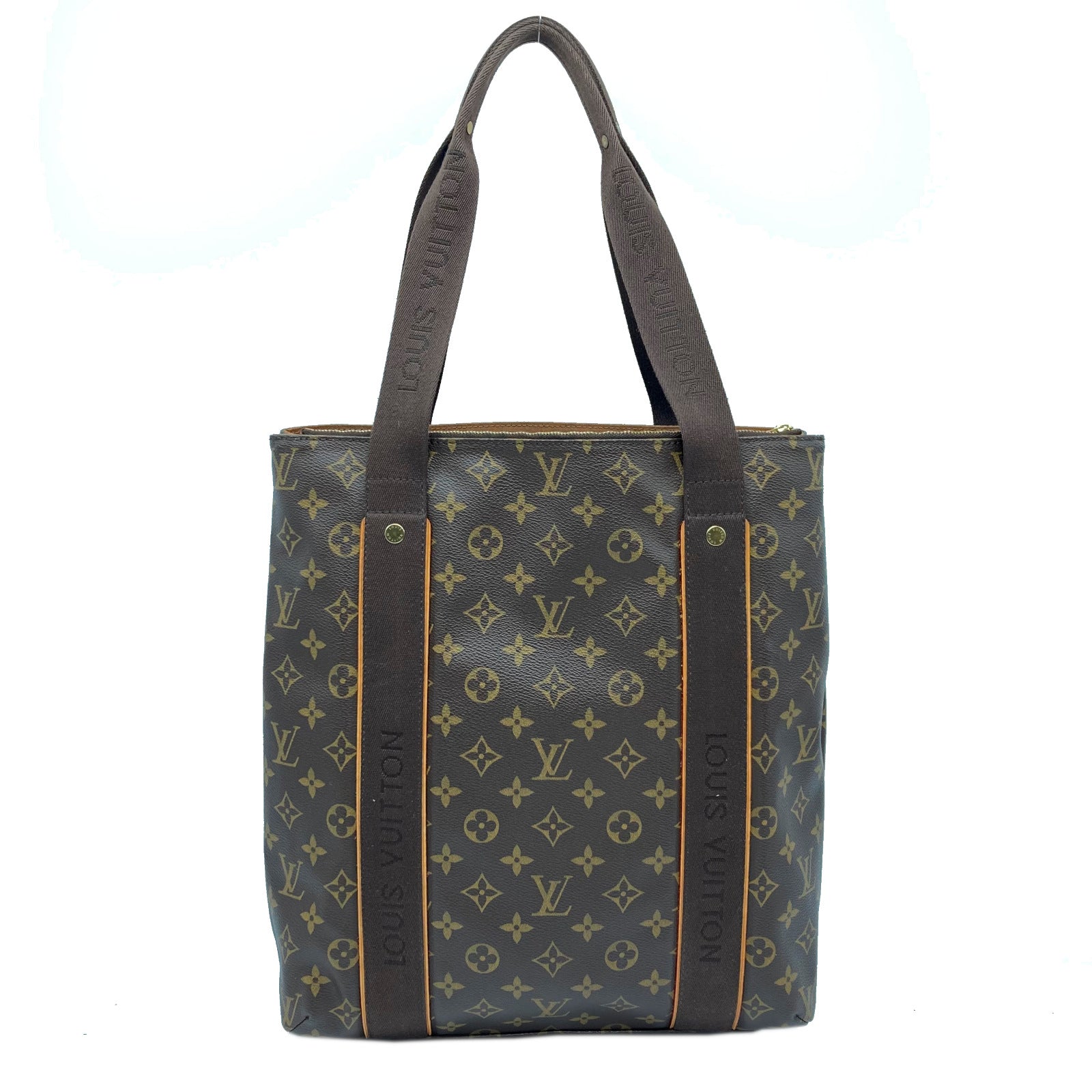 LOUIS VUITTON Monogram Cabas Beaubourg金扣手挽袋啡色