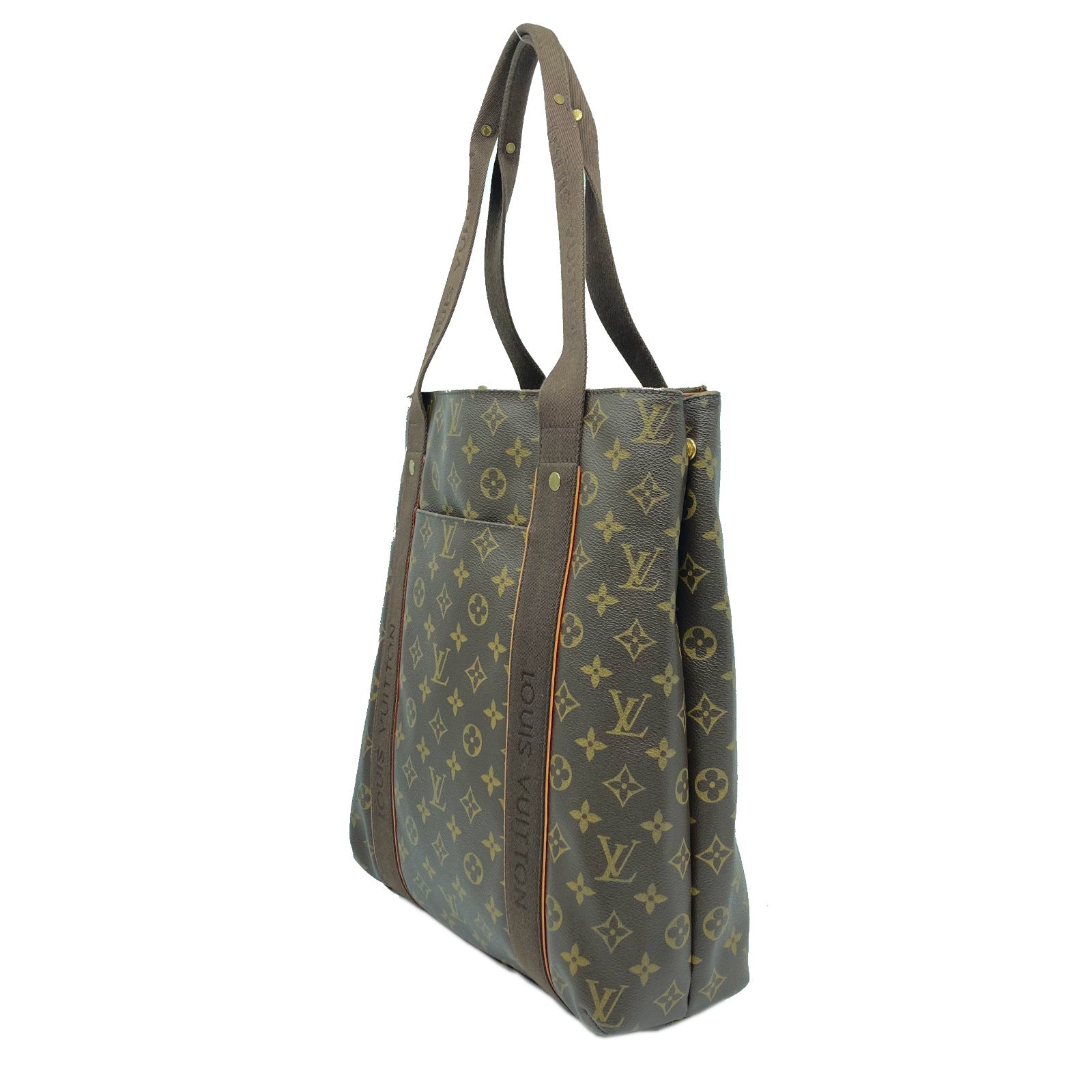 LOUIS VUITTON Monogram Cabas Beaubourg金扣手挽袋啡色