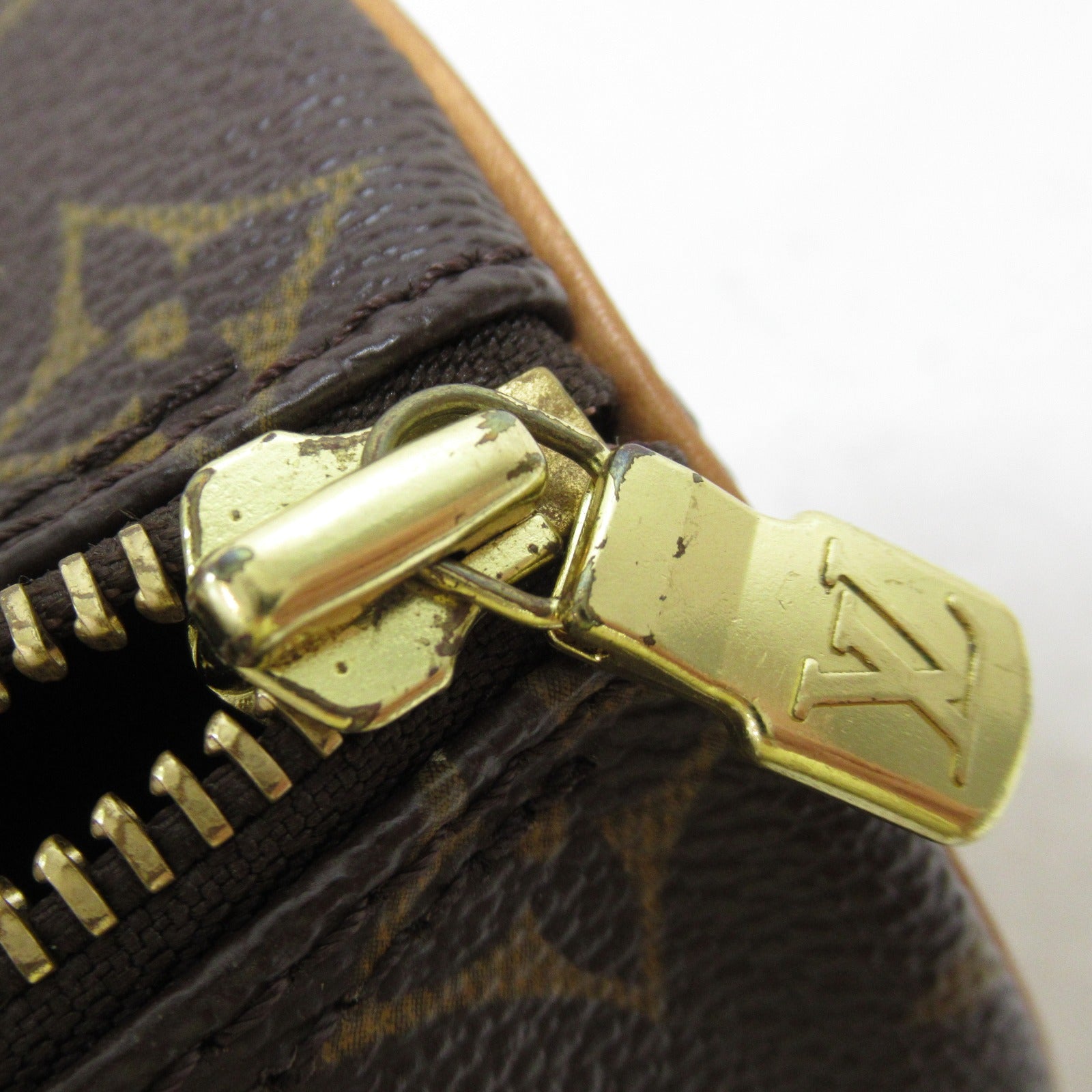 LOUIS VUITTON Monogram Papillon PM手挽袋啡色