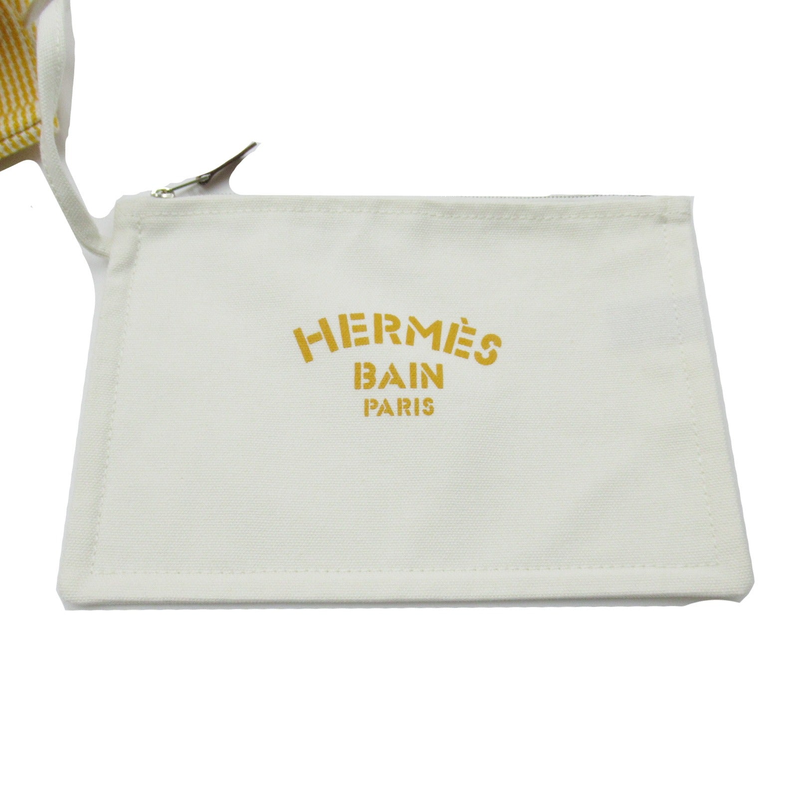 HERMES 【激減優惠】帆布Cabayadere手挽袋黃色