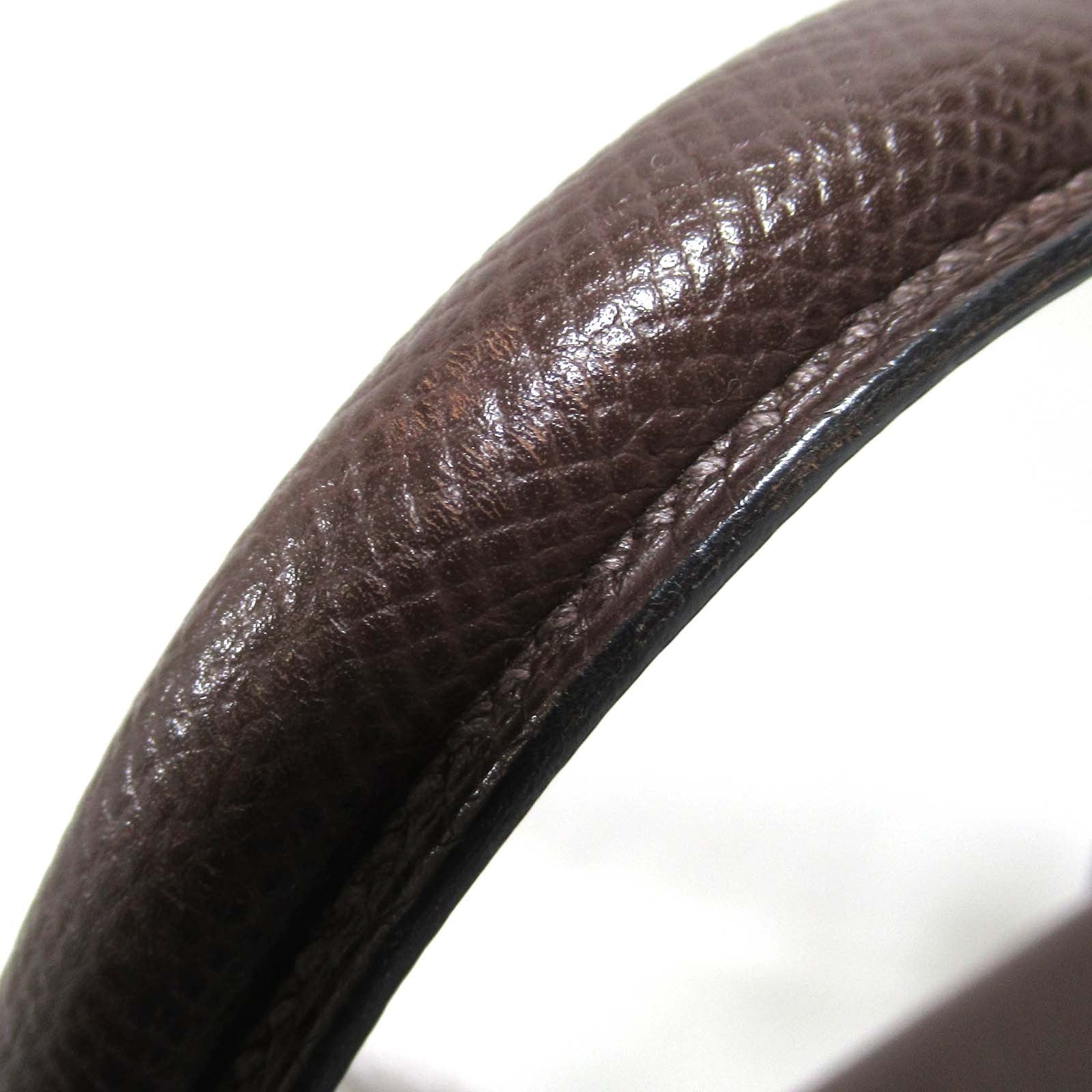 HERMES 【激減優惠】Epsom皮革Kelly 25銀扣手挽肩背兩用袋啡色