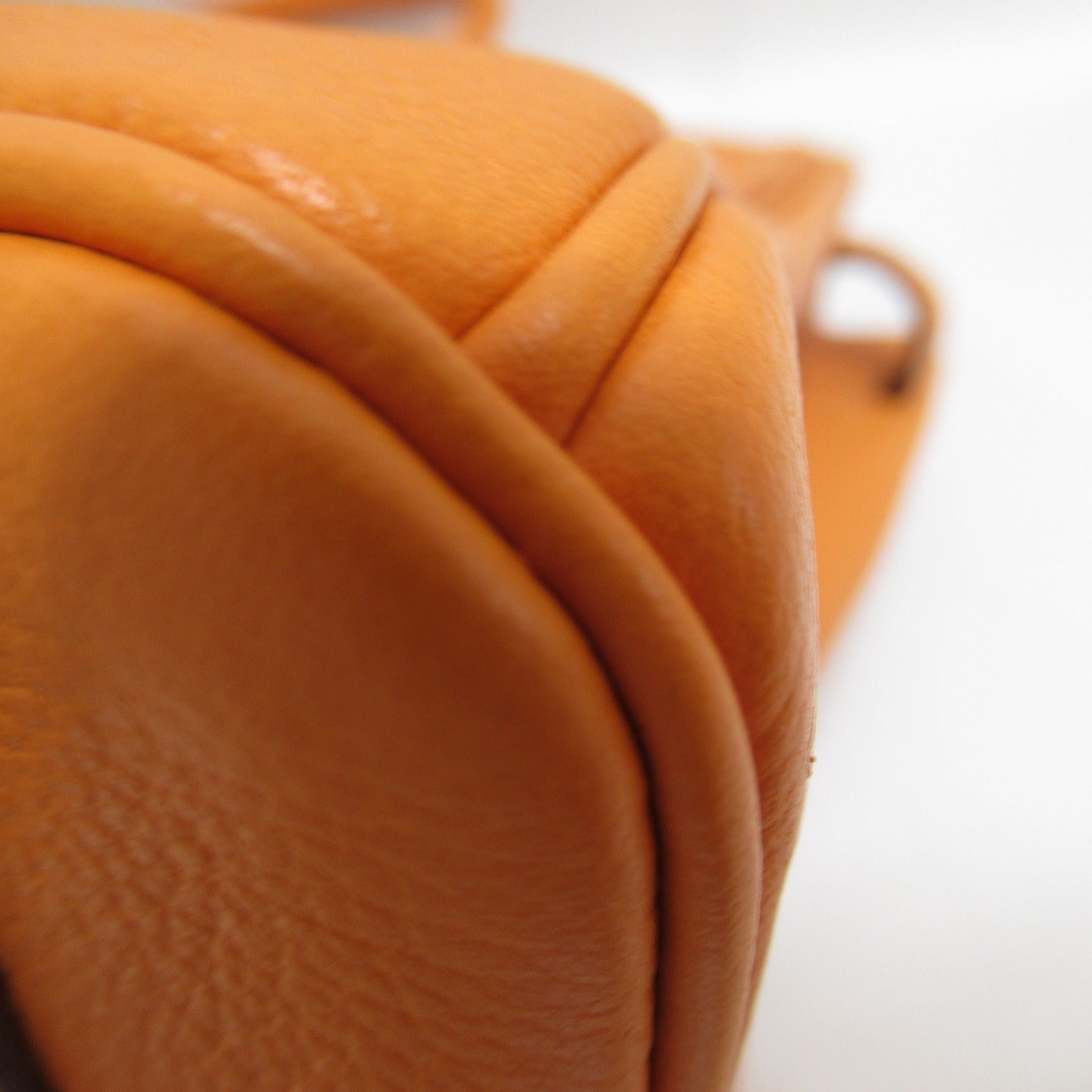 HERMES 【激減優惠】Clemence皮革Birkin 25銀扣手挽袋橙色/Apricot