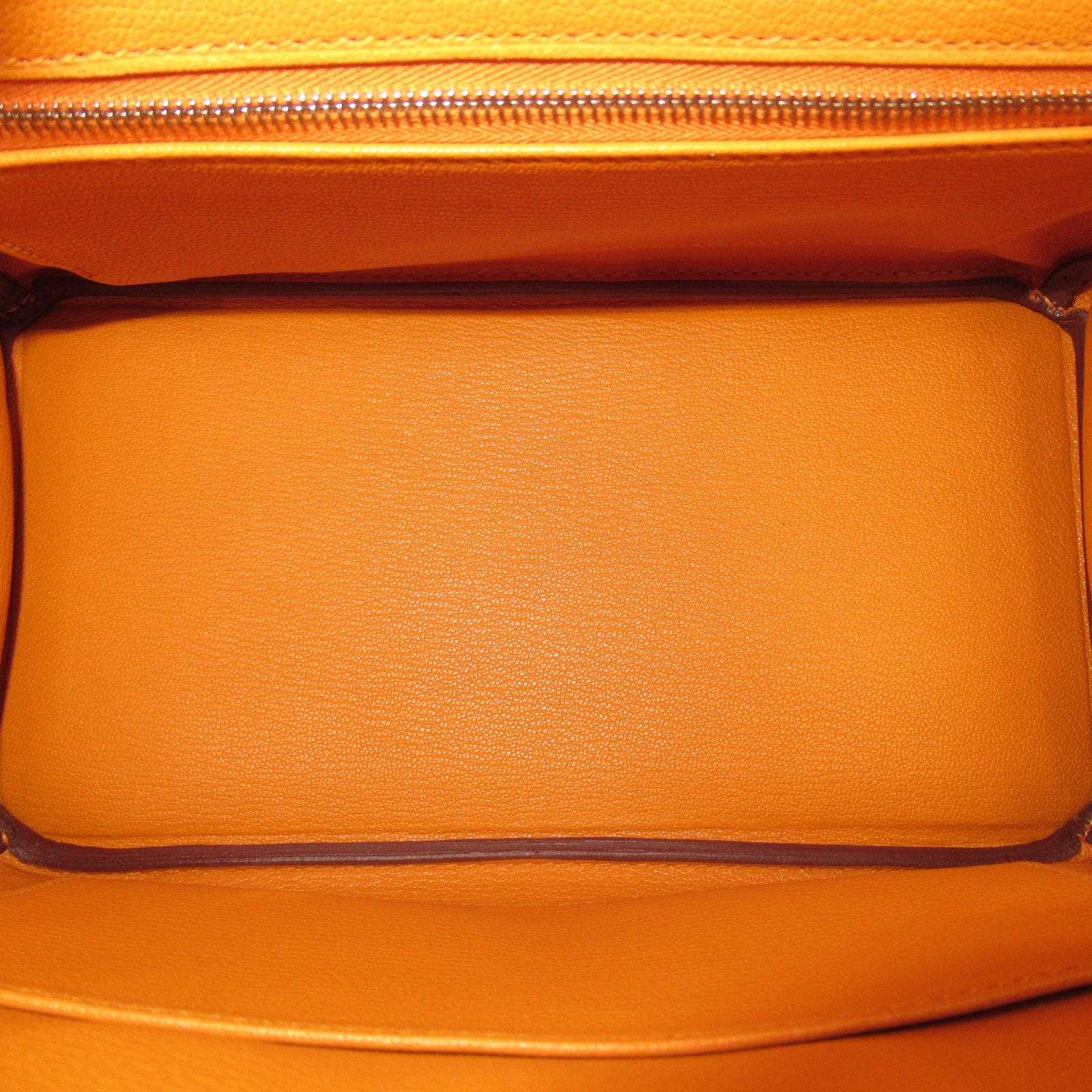 HERMES 【激減優惠】Clemence皮革Birkin 25銀扣手挽袋橙色/Apricot
