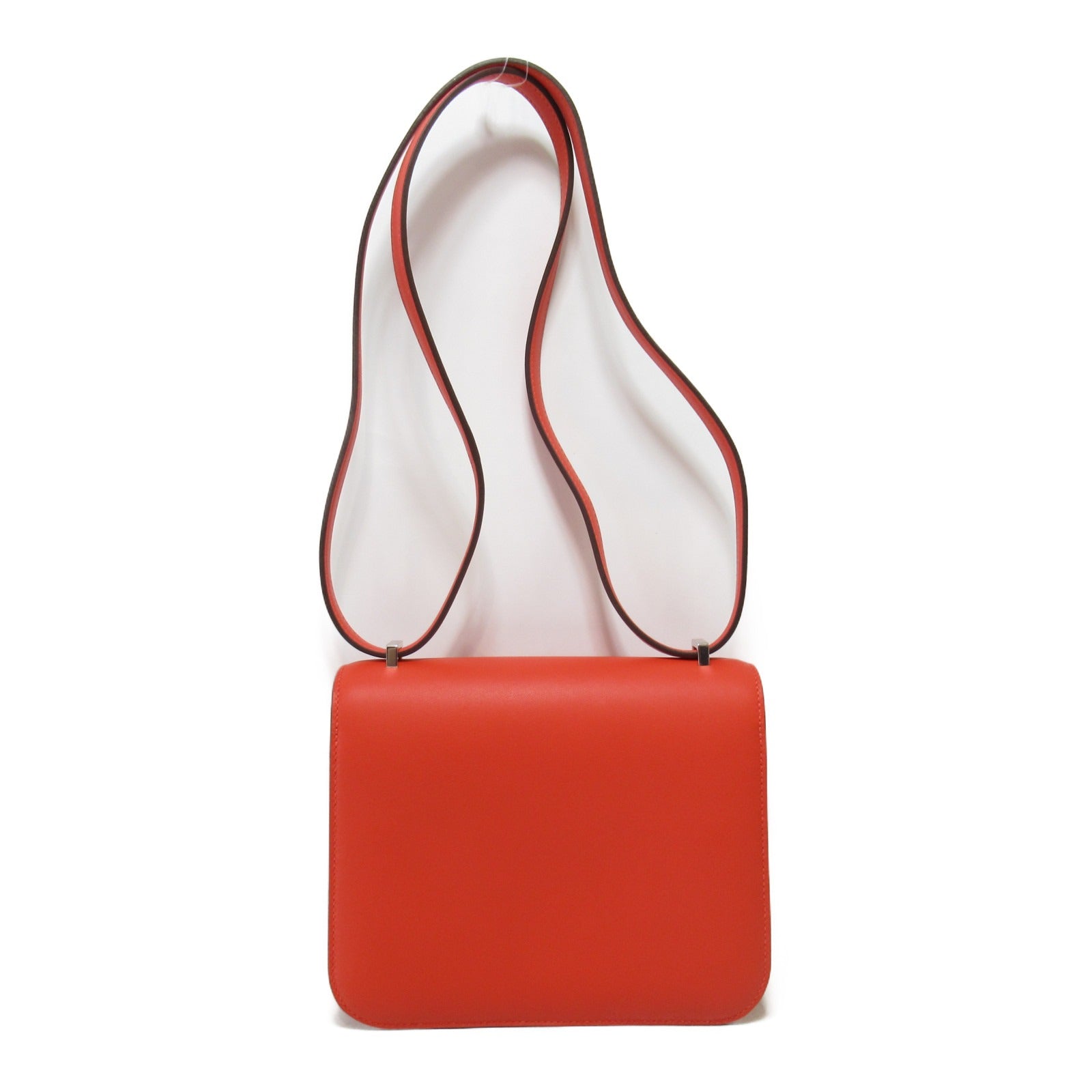 HERMES Swift皮革Constance 3 Mini Marble Rock肩背袋紅色/Capucine