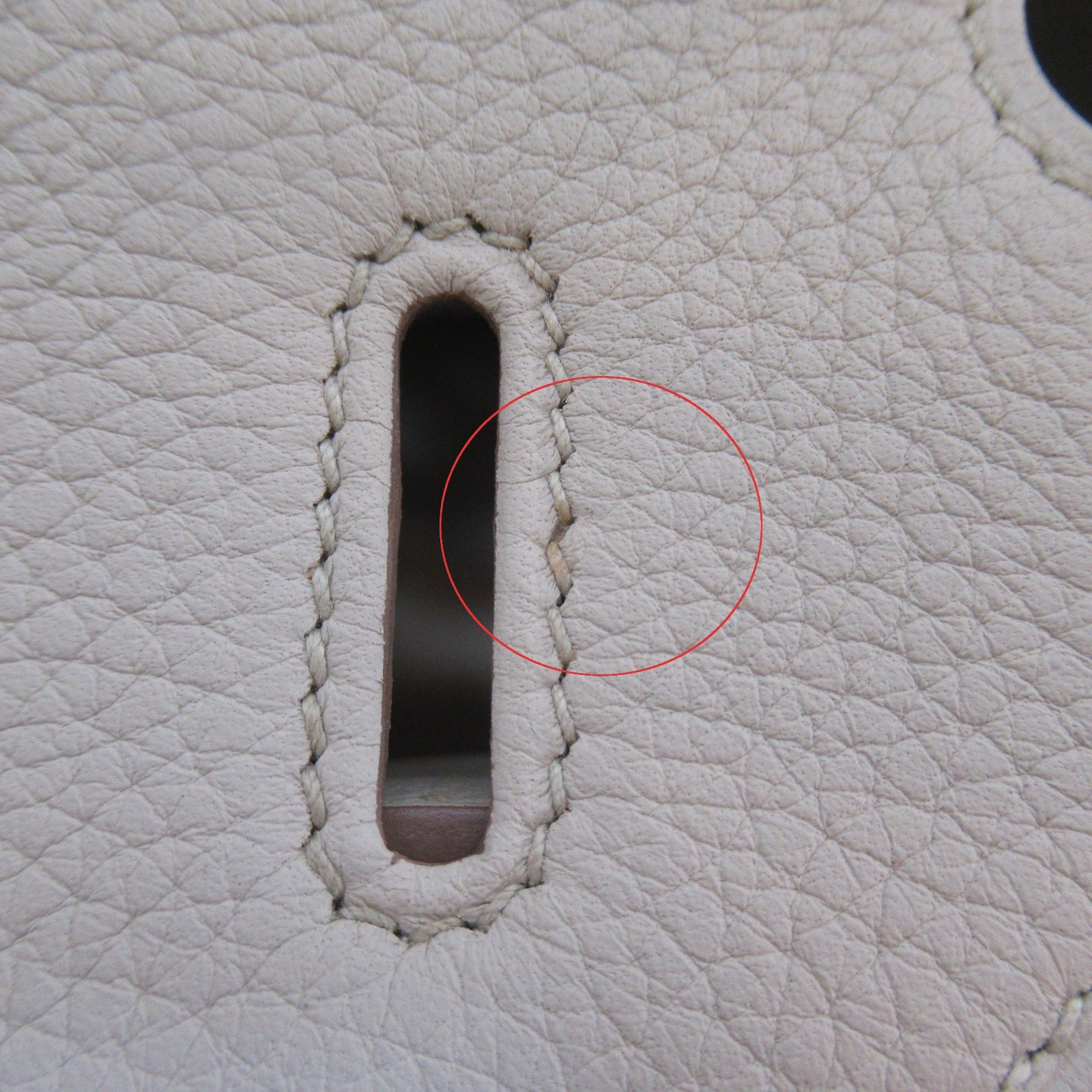 HERMES Cleremce皮革Birkin 30银扣手挽袋Beton/灰色