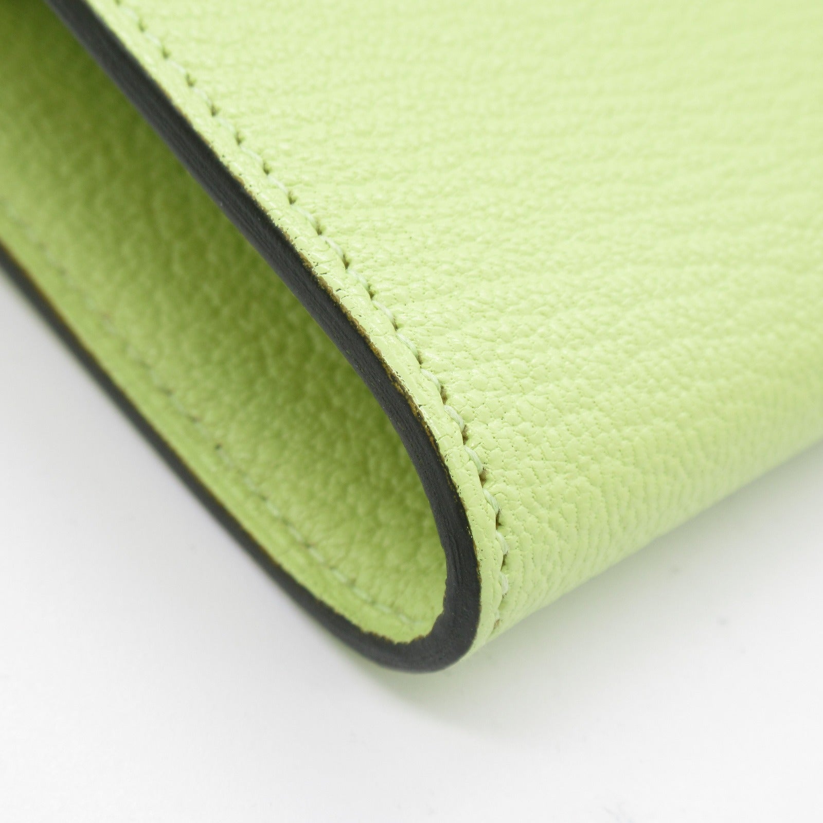 HERMES Chevre Leather Kelly To Go Silver Buckle Shoulder Bag Jaune Bourgeon