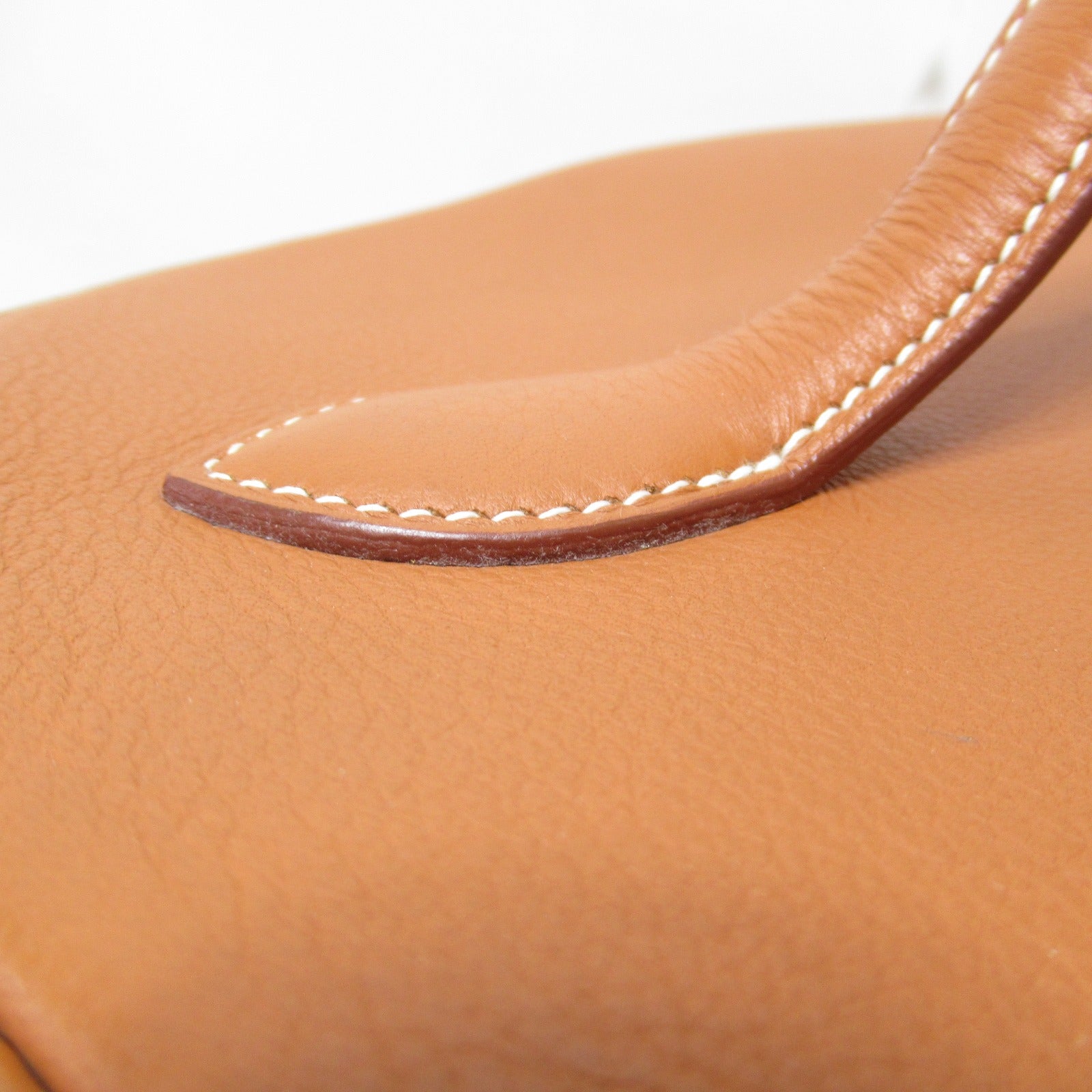 HERMES Clemence皮革Intercity金扣手挽袋Gold/