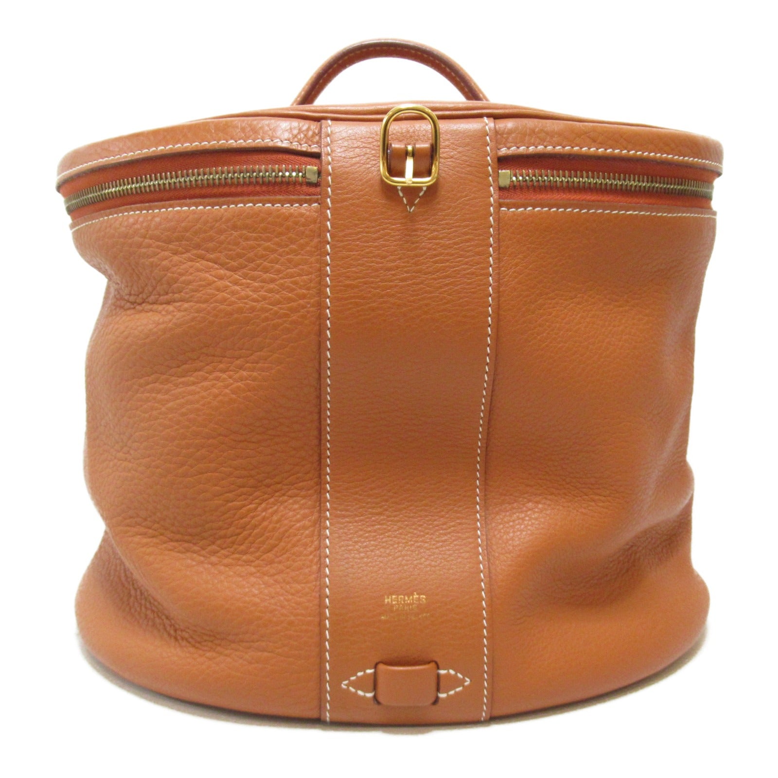HERMES Clemence皮革Intercity金扣手挽袋Gold/
