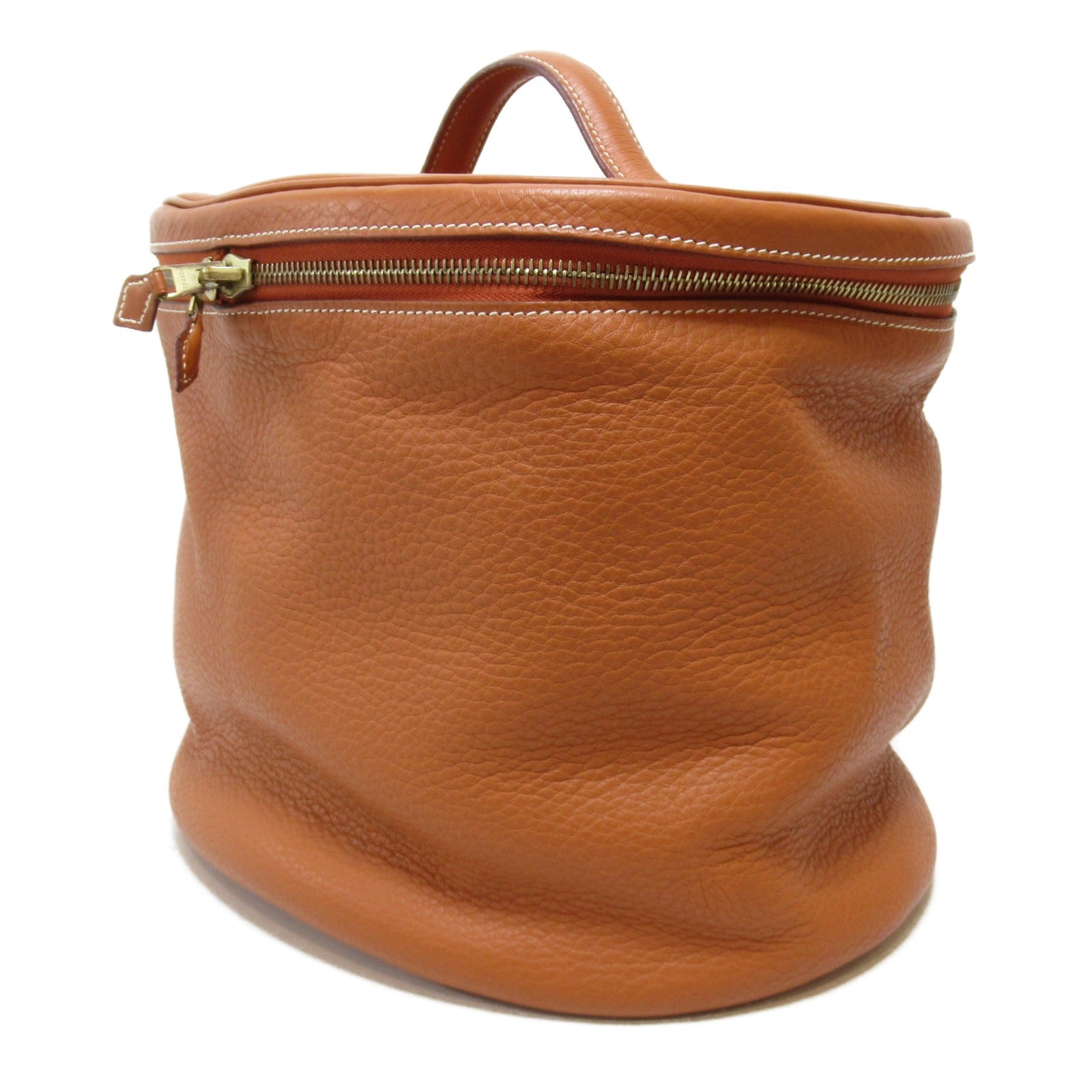 HERMES Clemence皮革Intercity金扣手挽袋Gold/